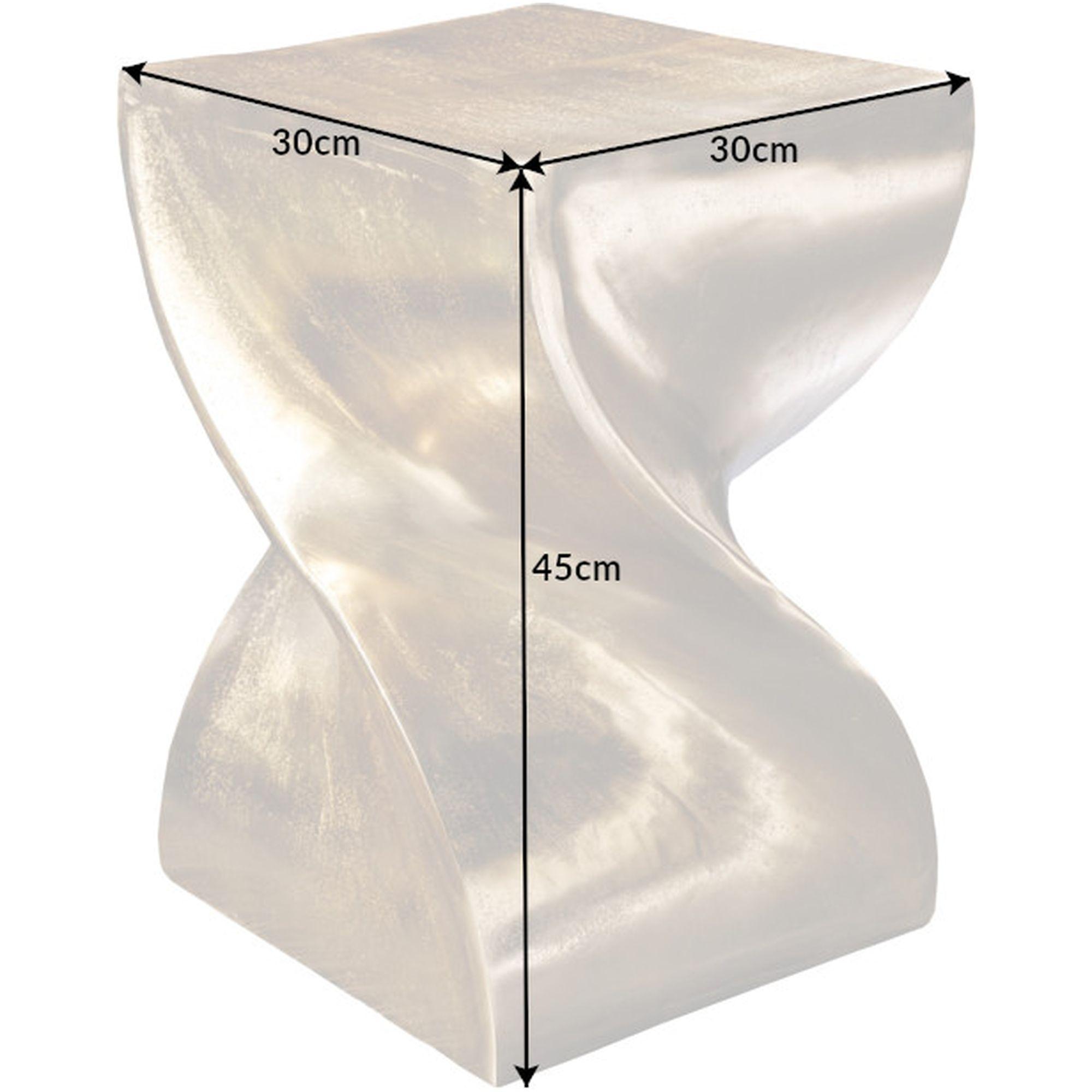 Hocker Beistelltisch Twist Wave Metall gold 30x30