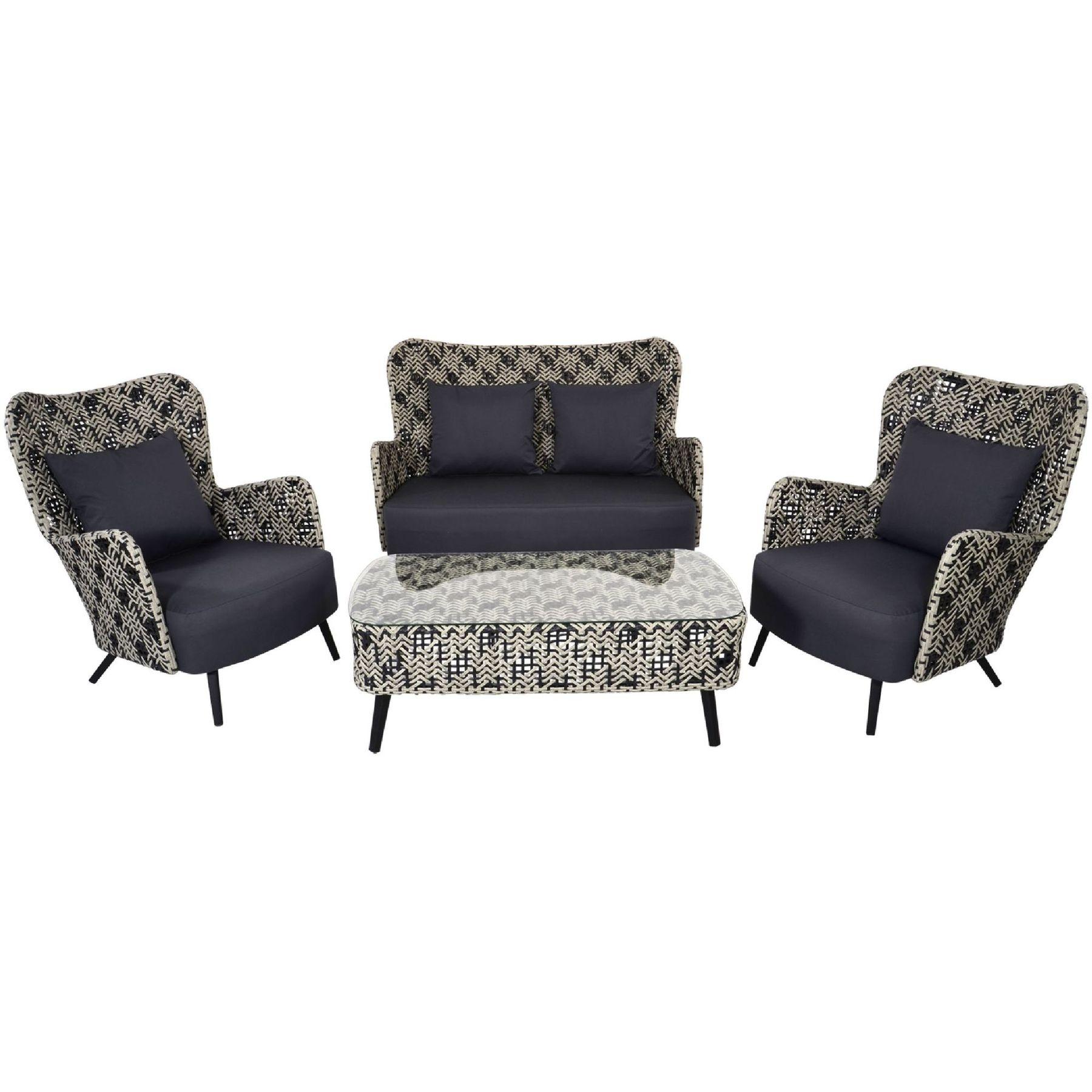 Design Gartenlounge Poly Rattan Cavagne