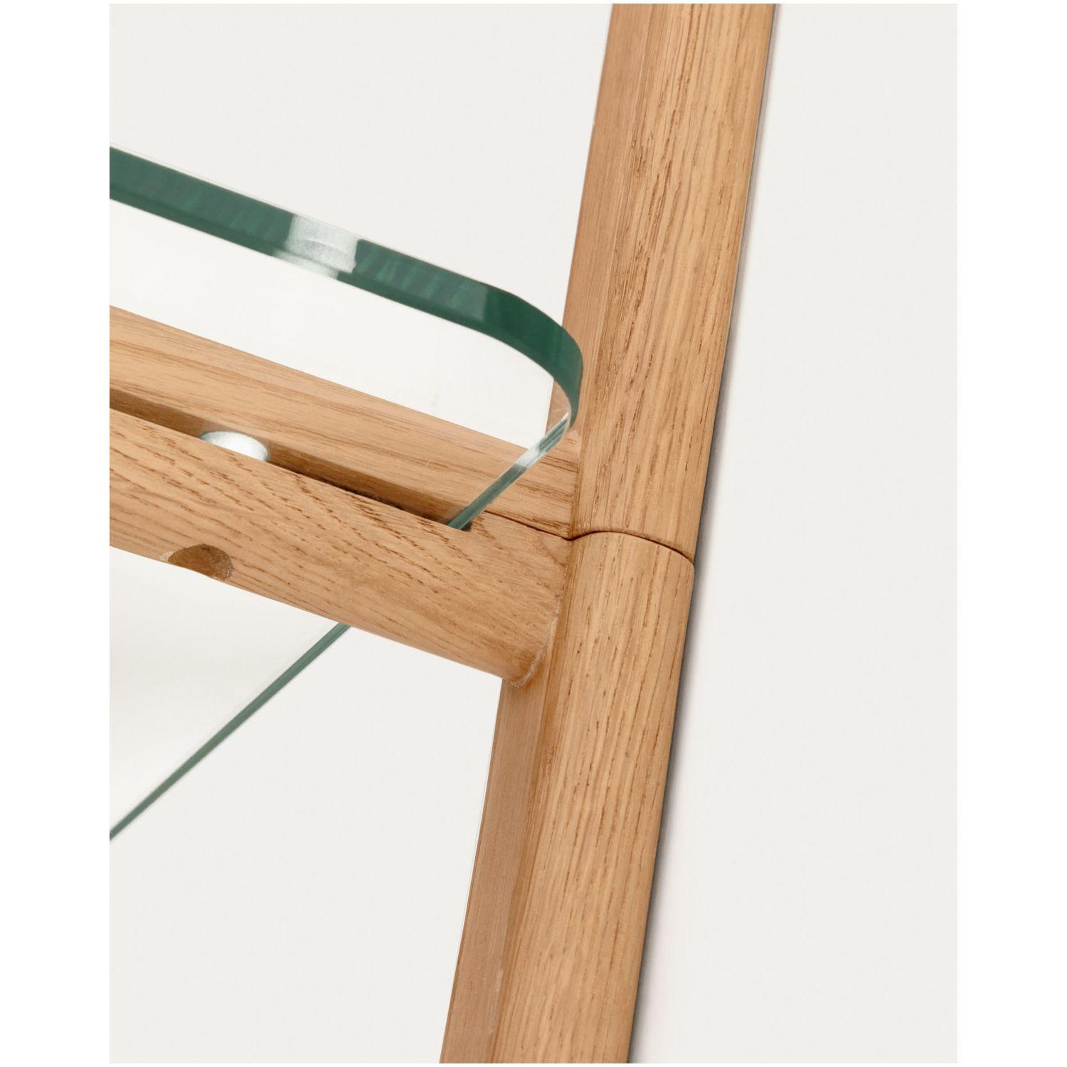 Wandregal 110 Modular Sitra Eichenholz massiv natur Glas 3er
