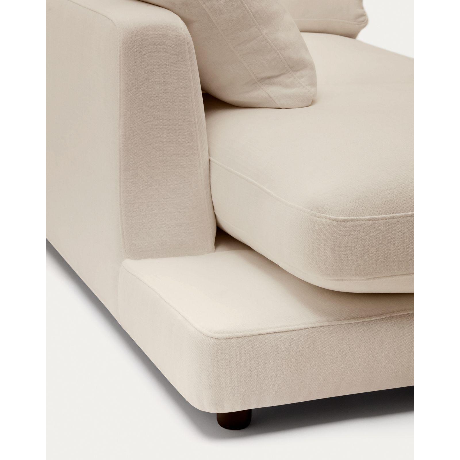 Chaiselongue Recamiere Gala links Stoff beige 193x105
