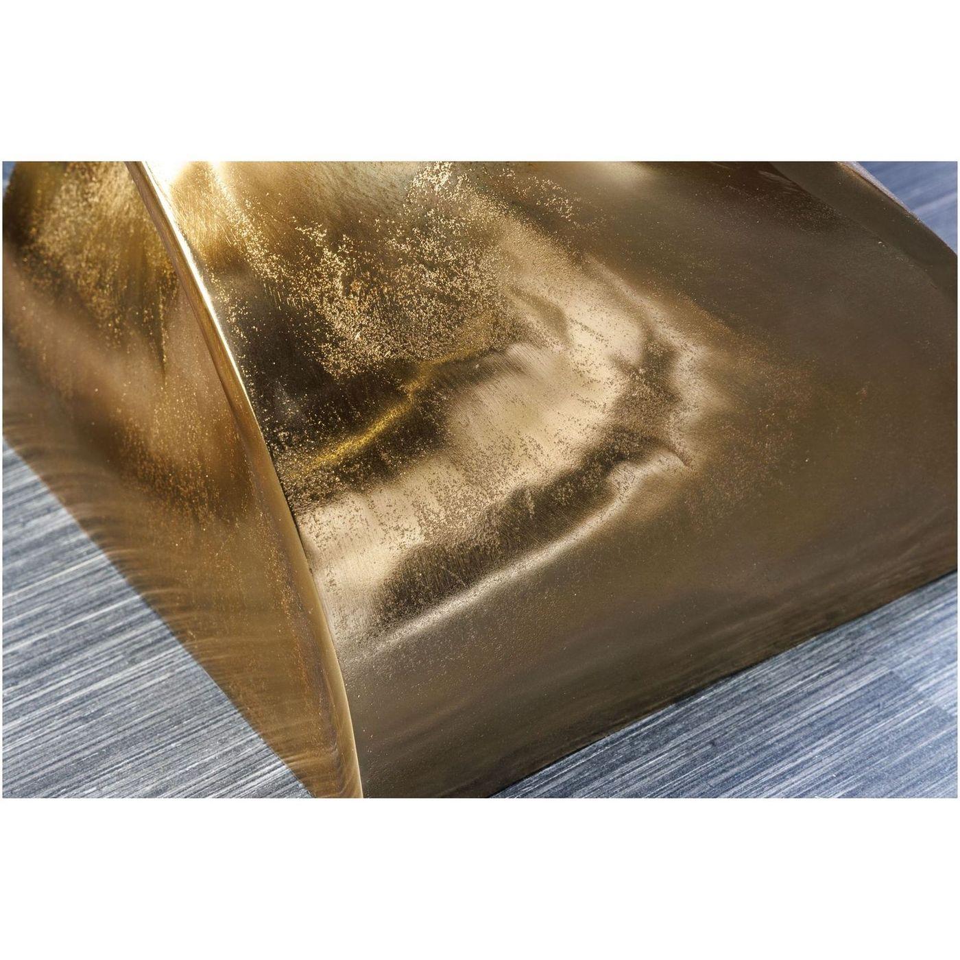 Hocker Beistelltisch Twist Wave Metall gold 30x30