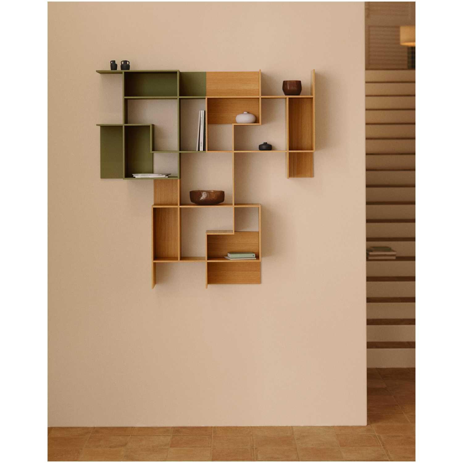 Modular Wandregal Ina MDF grün 80x80