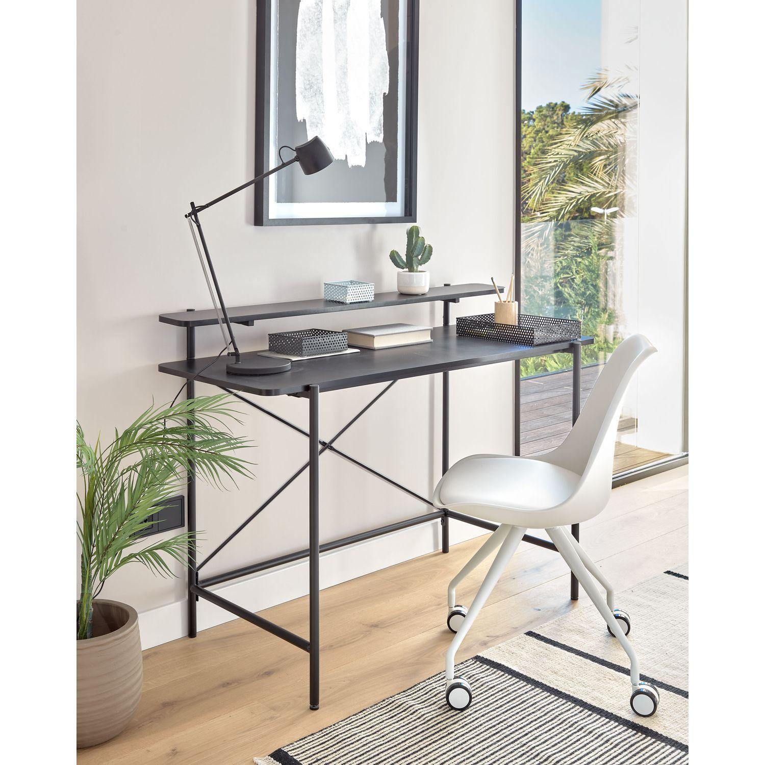 Schreibtisch Gina Melaminplatte und Metallbeine 120x60