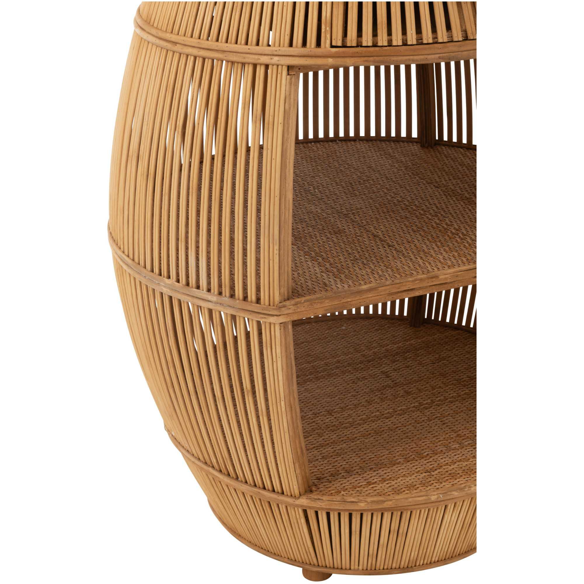 Barschrank Regal Fass Rattan Bambus natur