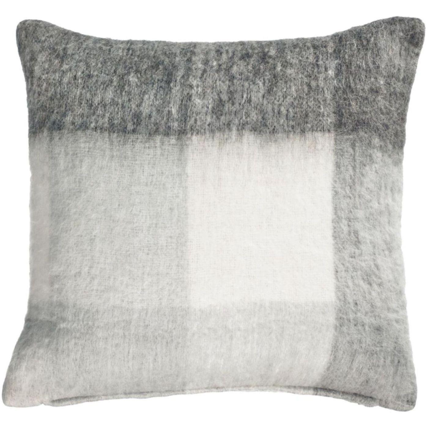 Catarina Kissenbezug weisse und graue Quadrate 45 x 45 cm