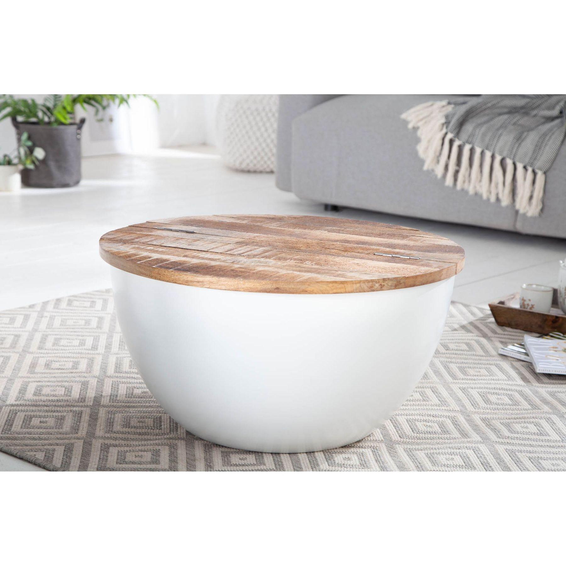 Couchtisch Loft Box weiss Mango 60x60