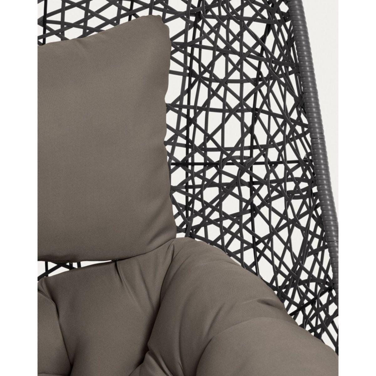 Garten Hängesessel Florence Poly Rattan dunkelgrau