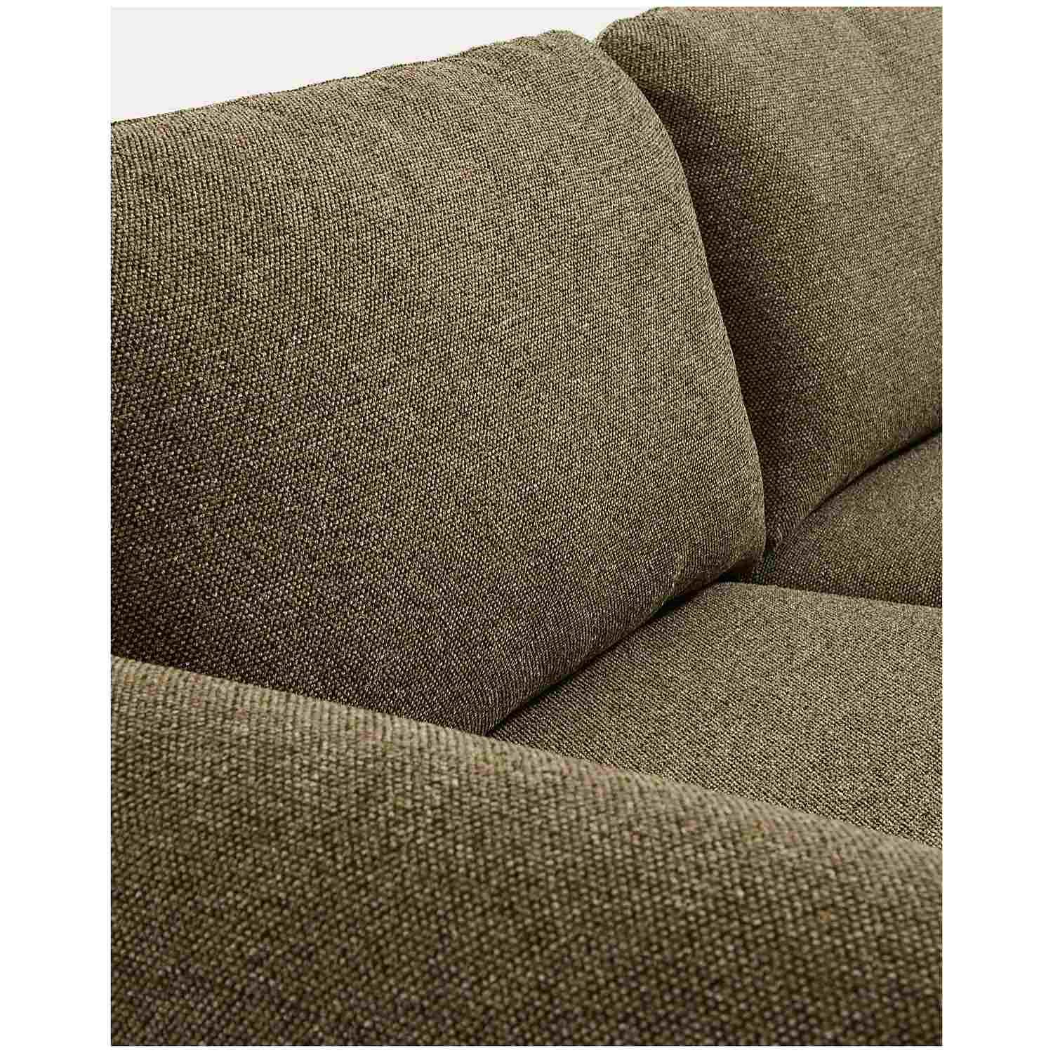 3-Sitzer Sofa Vera mit Chaiselongue links in Olivgrün 232x176 FSC Mix Credit