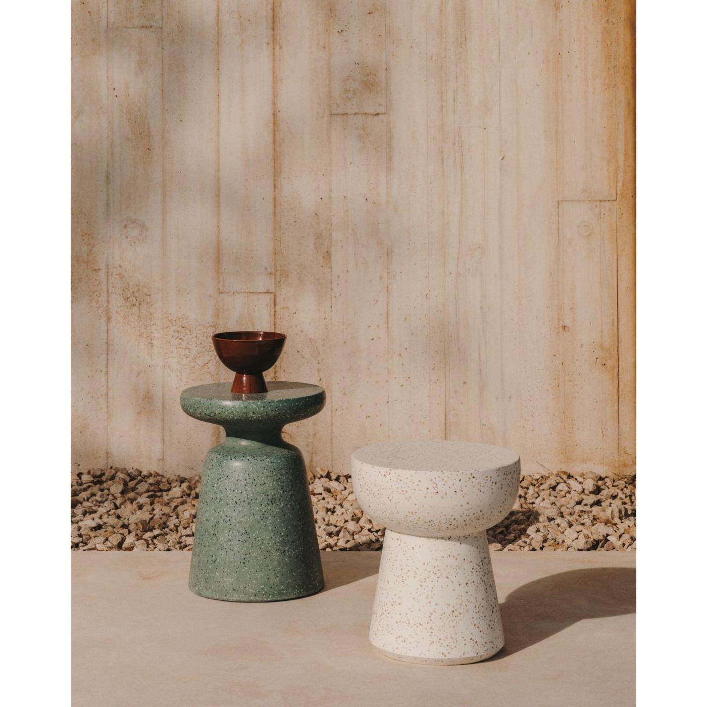 Beistelltisch Mesquida Outdoor grüner Terrazzo 39x39