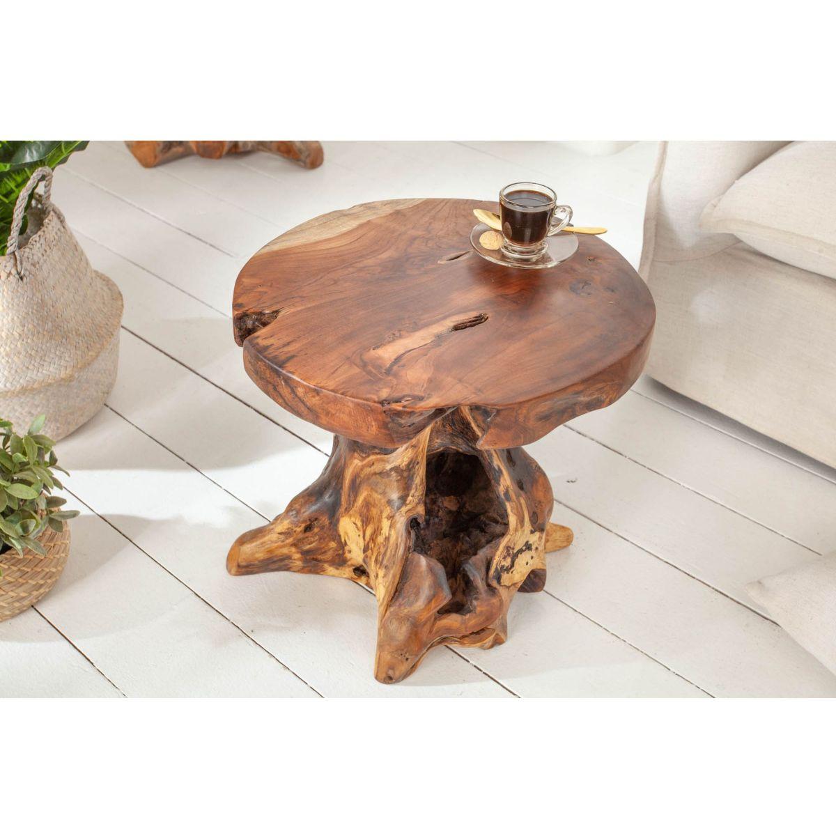 Beistelltisch Holzhocker Wurzel 40cm Teakholz Unikat