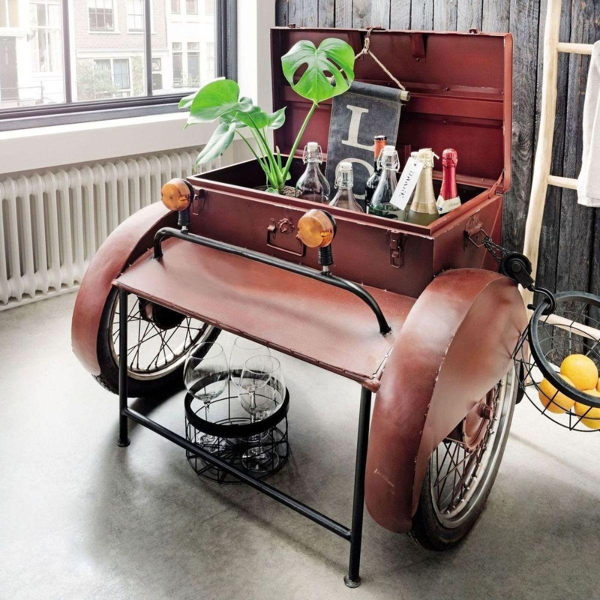 Flaschenregal On Wheels Unikat