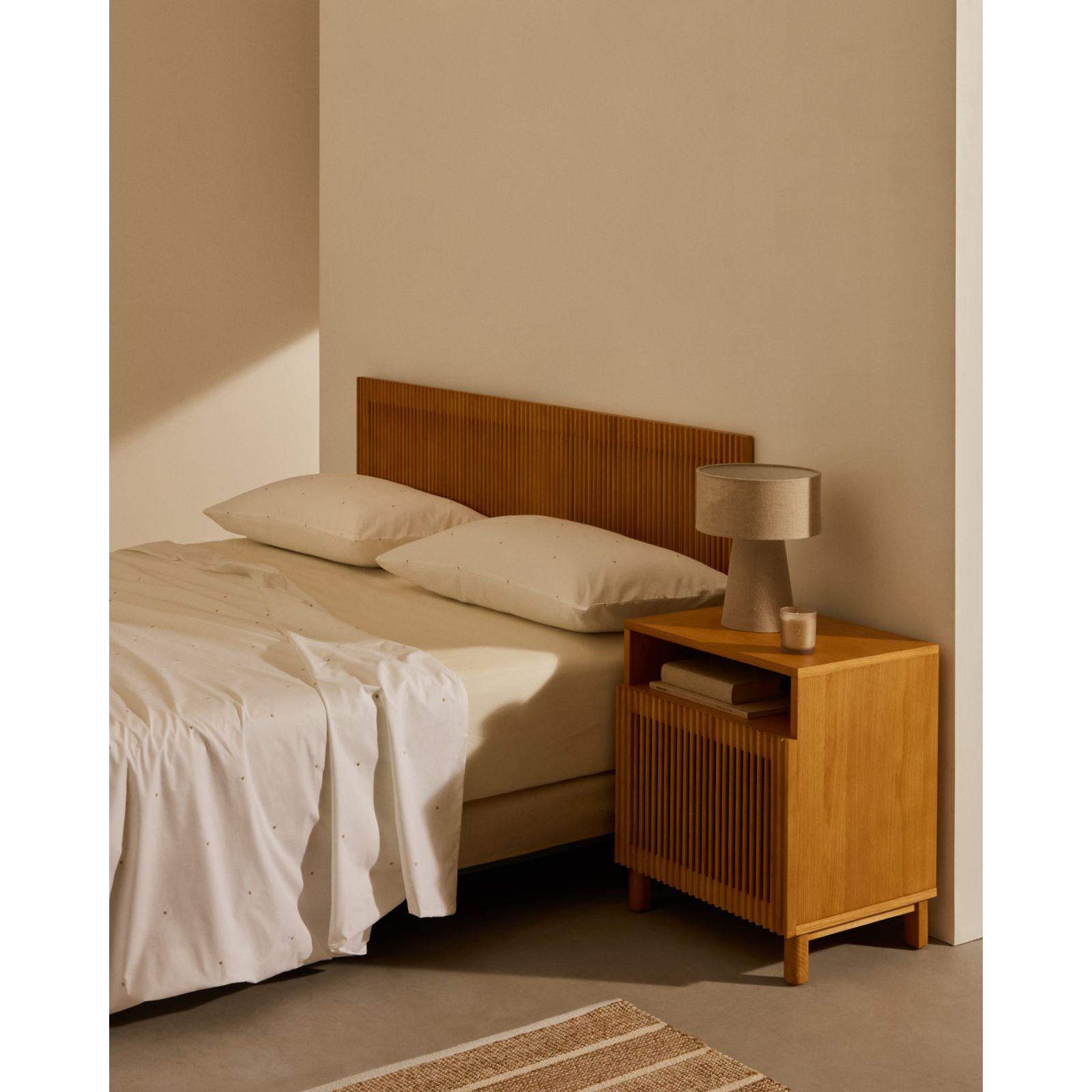 Bettkopfteil Beyla Esche massiv für Bett von 160cm FSC 100%