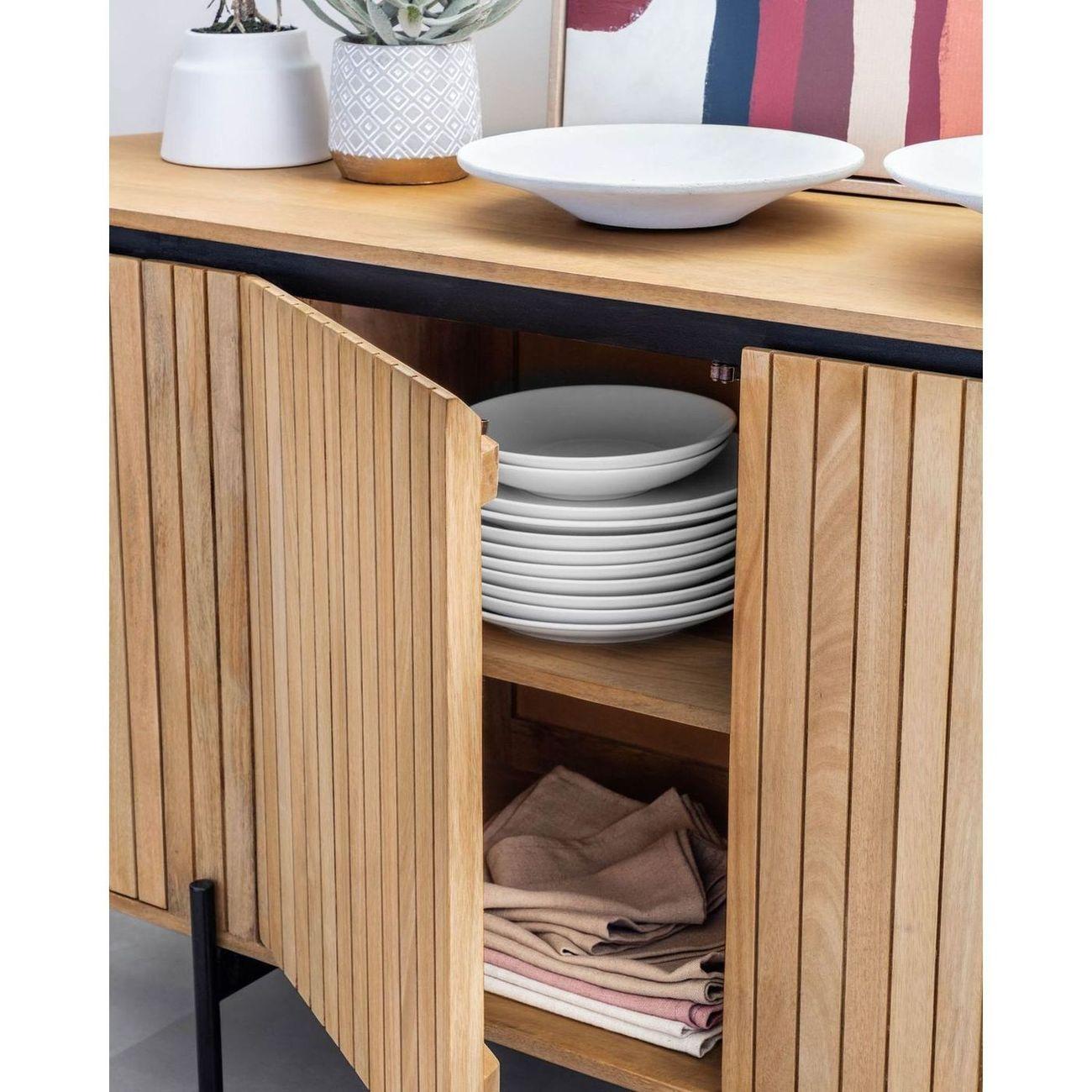 Sideboard  Licia mit 4 Türen Mangoholz natur 170