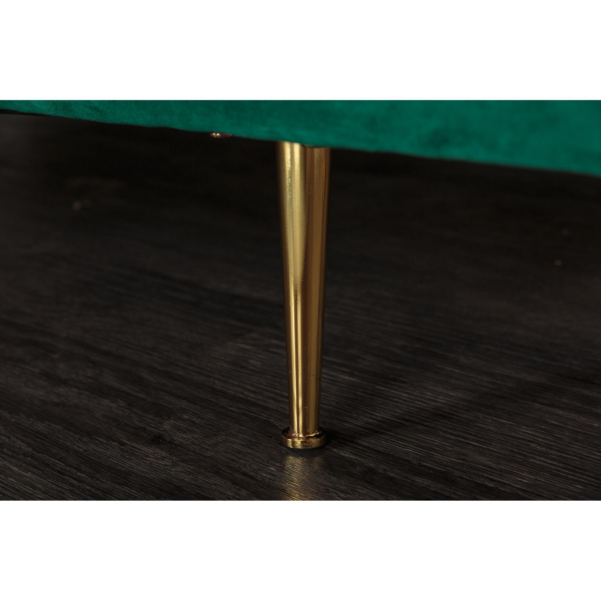 Recamiere Casino 195cm Samt smaragdgrün