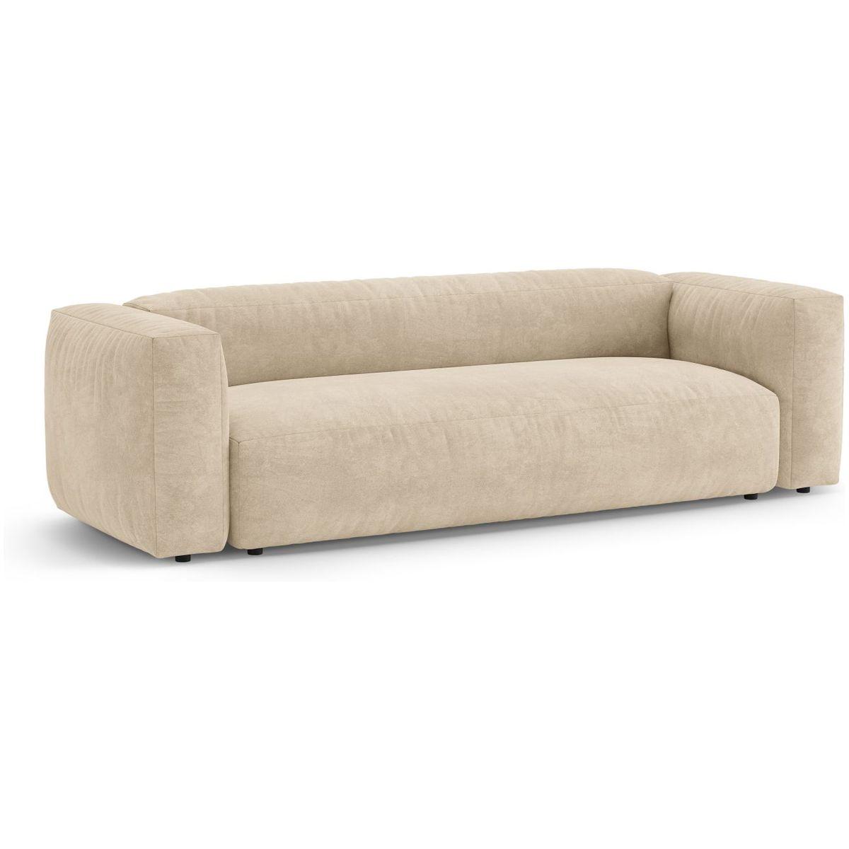 Bettsofa Martina - Grösse: 264x106x75 - Bezug: Velvet (Vogue), Light Beige