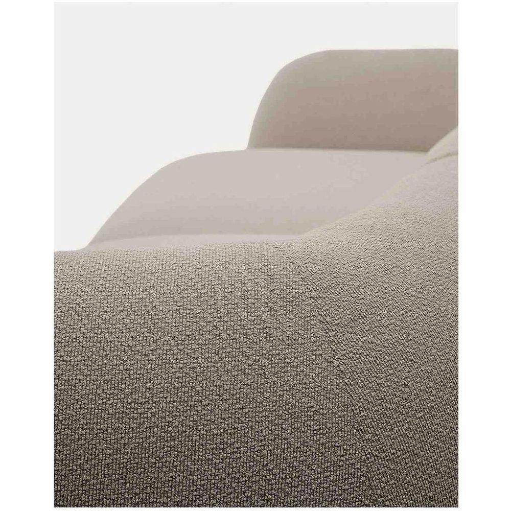 2-Sitzer-Modularsofa Martina mit Chenille und Chaiselongue rechts in Steinton 230 cm