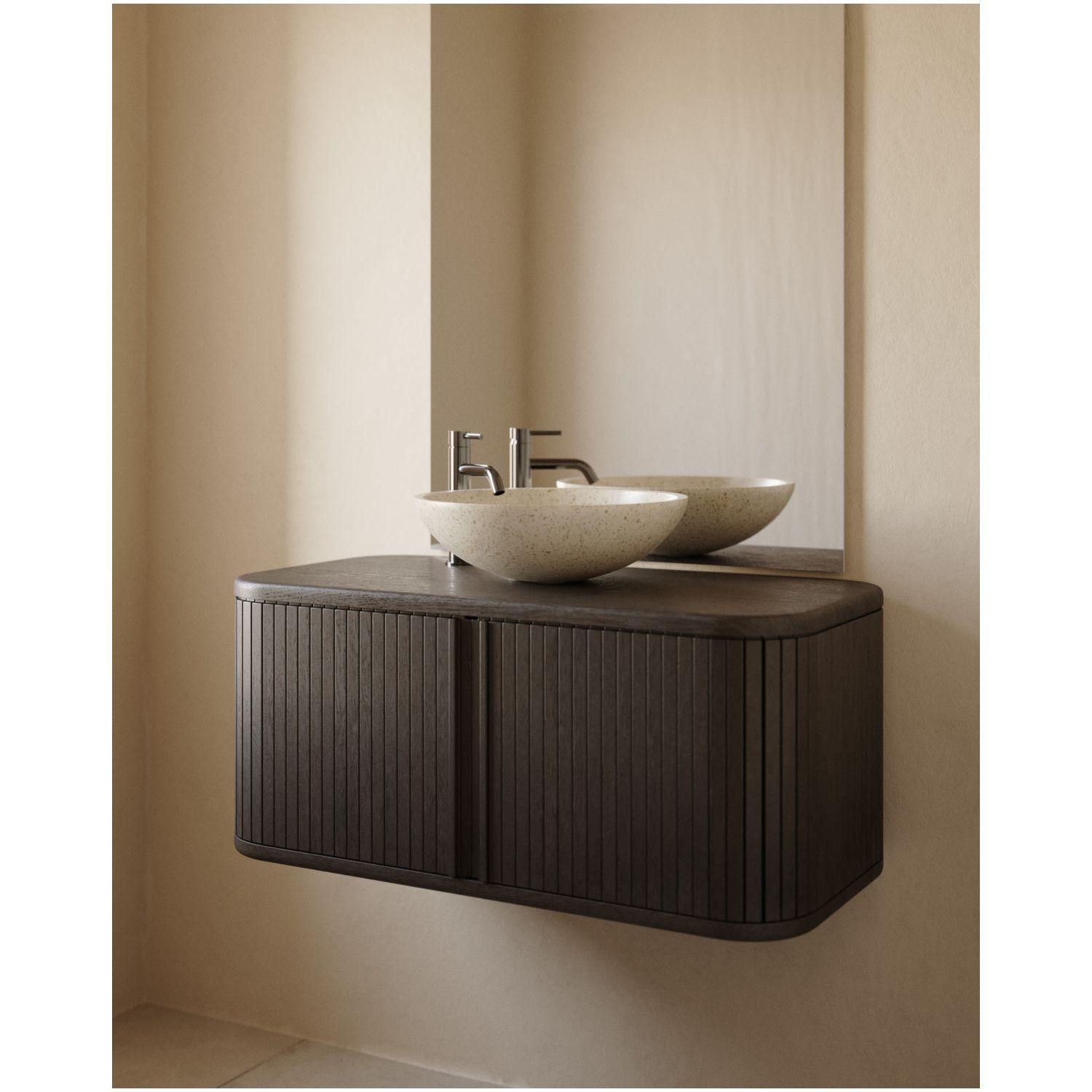 Badezimmermöbel Mailen aus Eschenfurnier dunkel 90x45