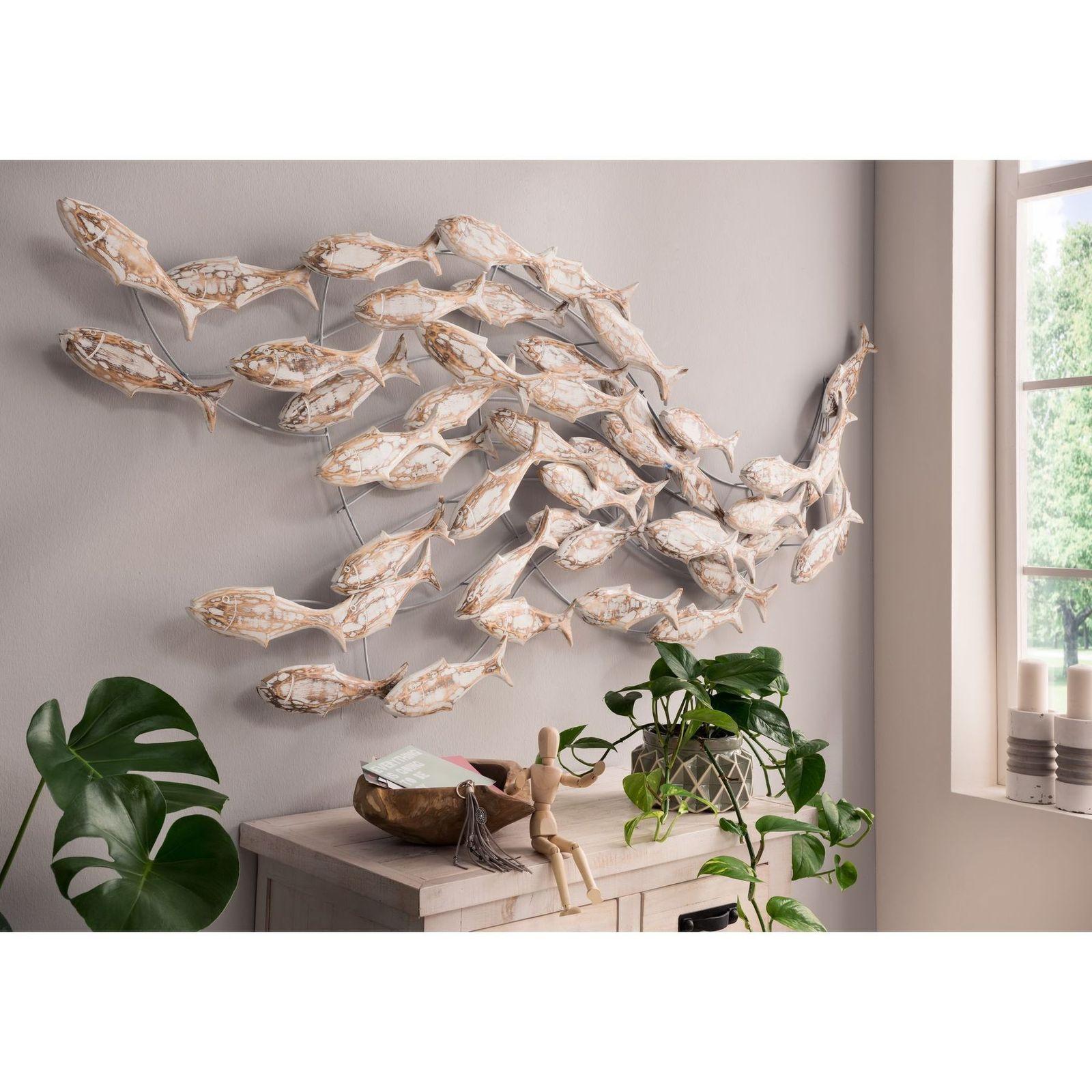 Wanddekoration Fischschwarm