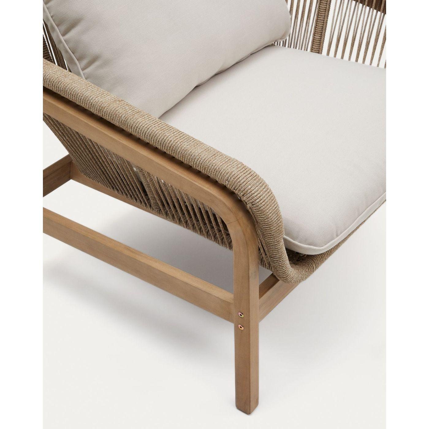 Garten Sitzgruppe Ecklounge Vellana Akazienholz Seil 100% FSC