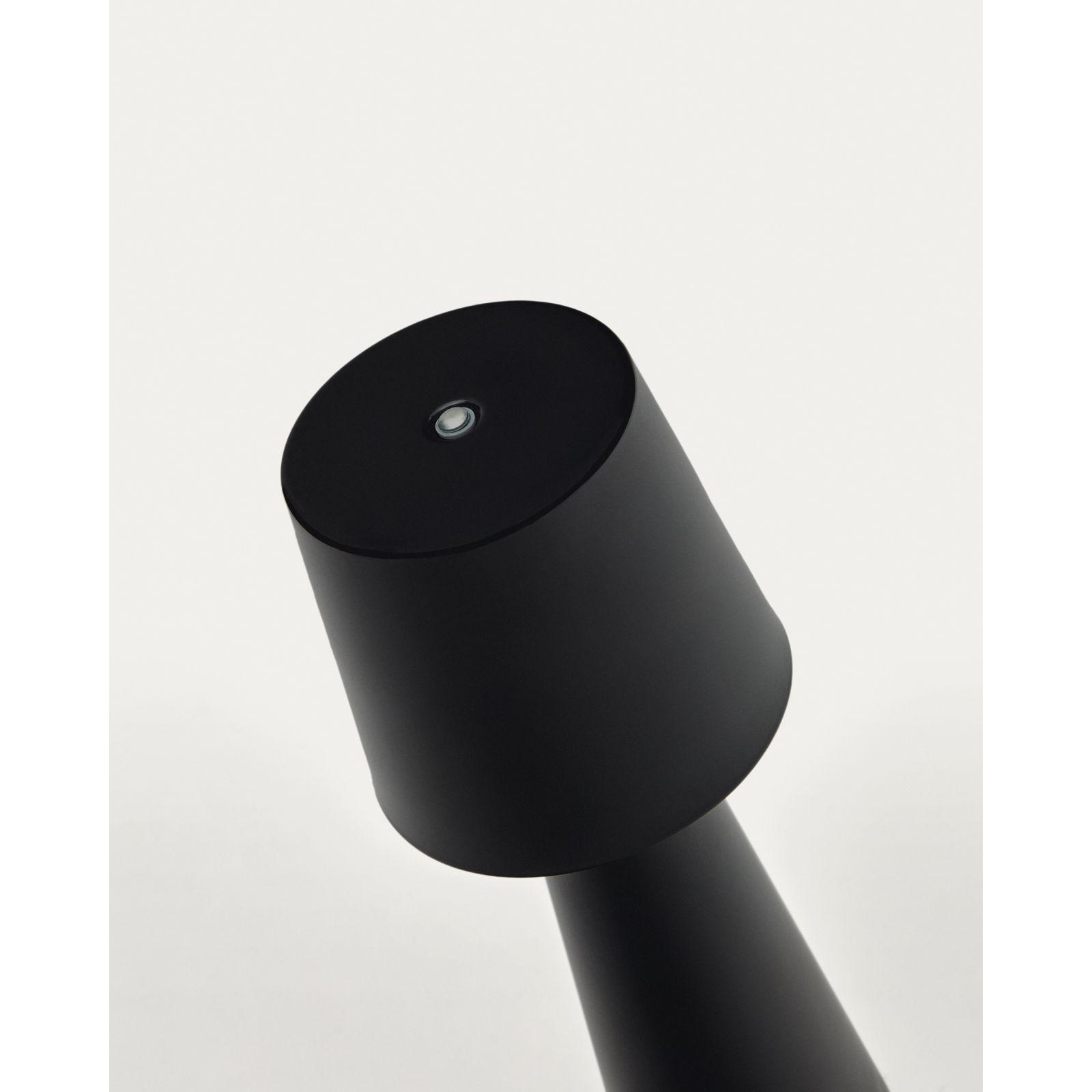 Arenys Outdoor Tischlampe klein aus Metall mit schwarzem Lackfinish LED