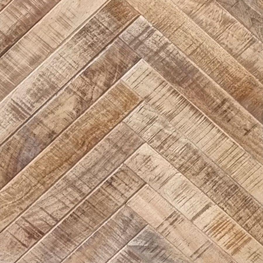 Massivholzschrank Laax Mango natur Fischgrät 100x200