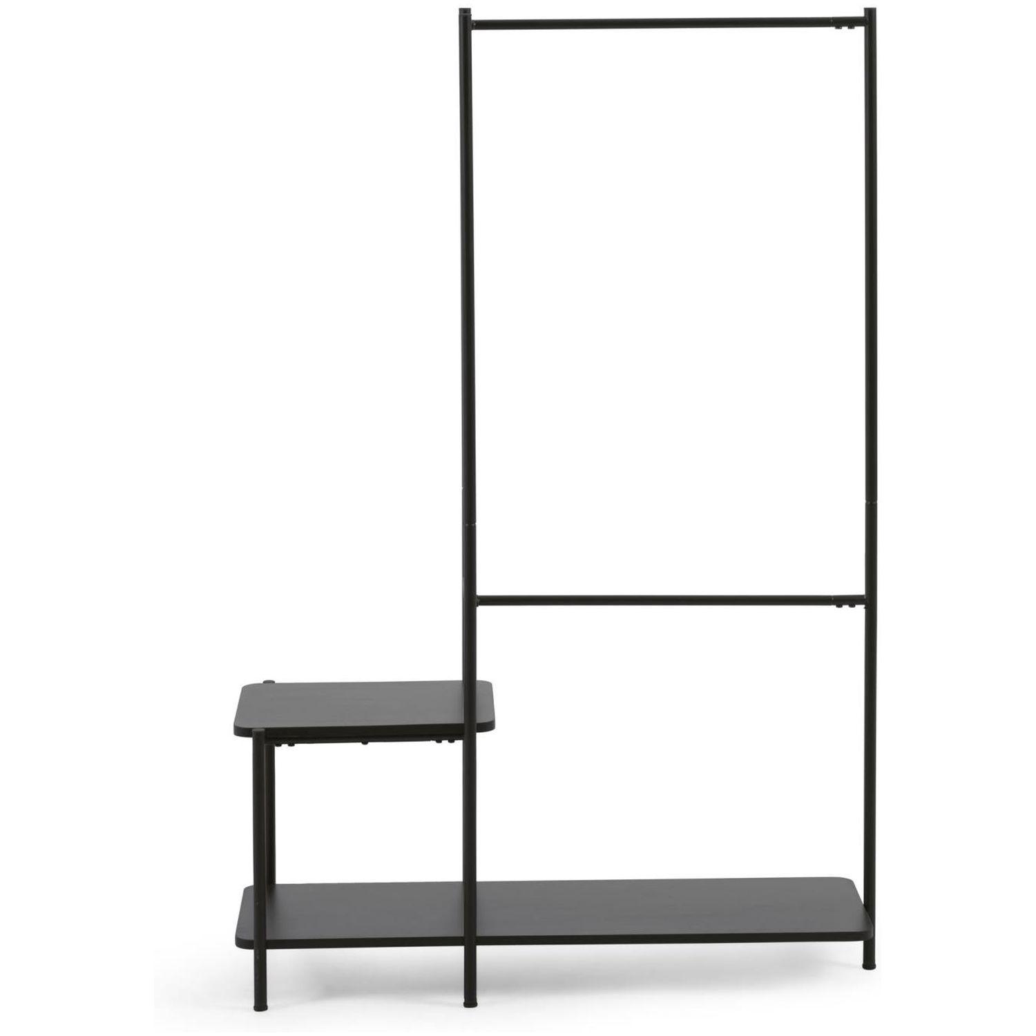 Wand-Kleiderständer Regal Gina Melaminplatte und Metallbeine 100x150