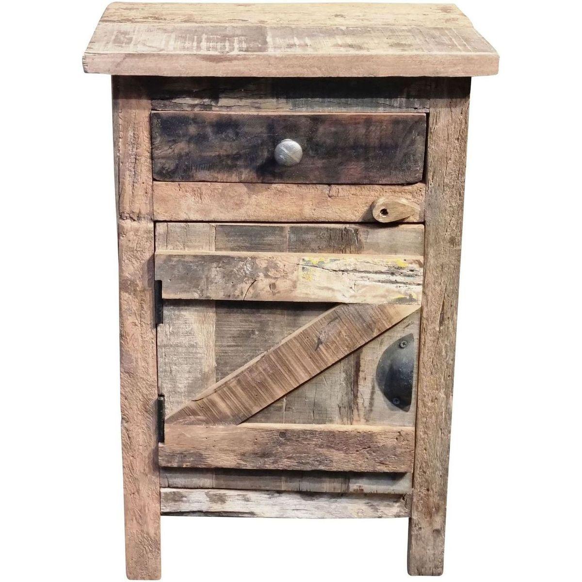 Beistellkommode recyceltes Teakholz UNIKAT 40x60