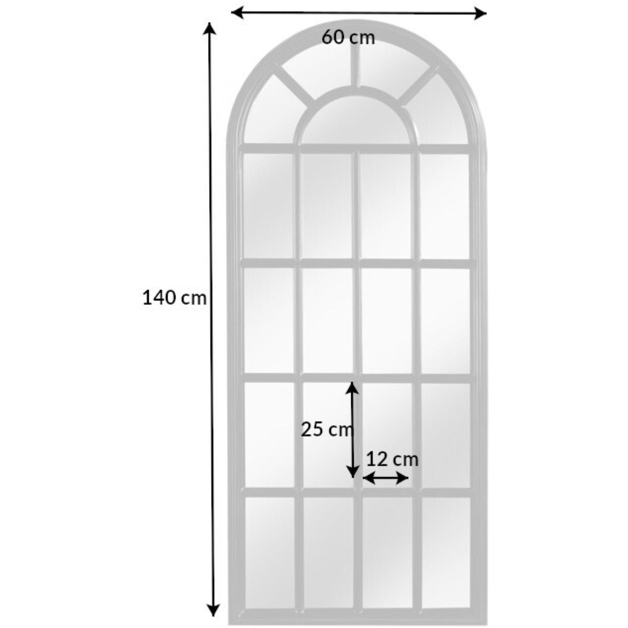 Wandspiegel Standspiegel Fenster Castle 140x60 schwarz