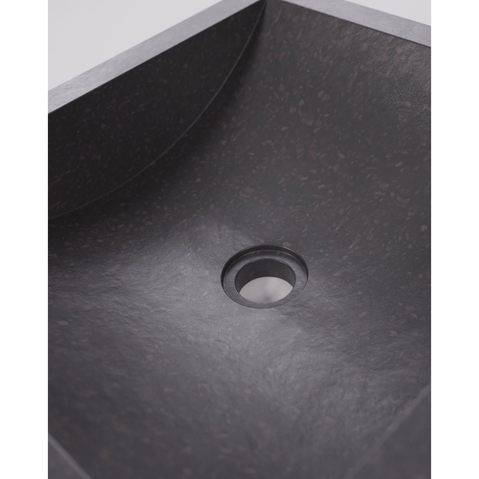 Aufsatzwaschtisch Delina Terrazzo schwarz 40x45