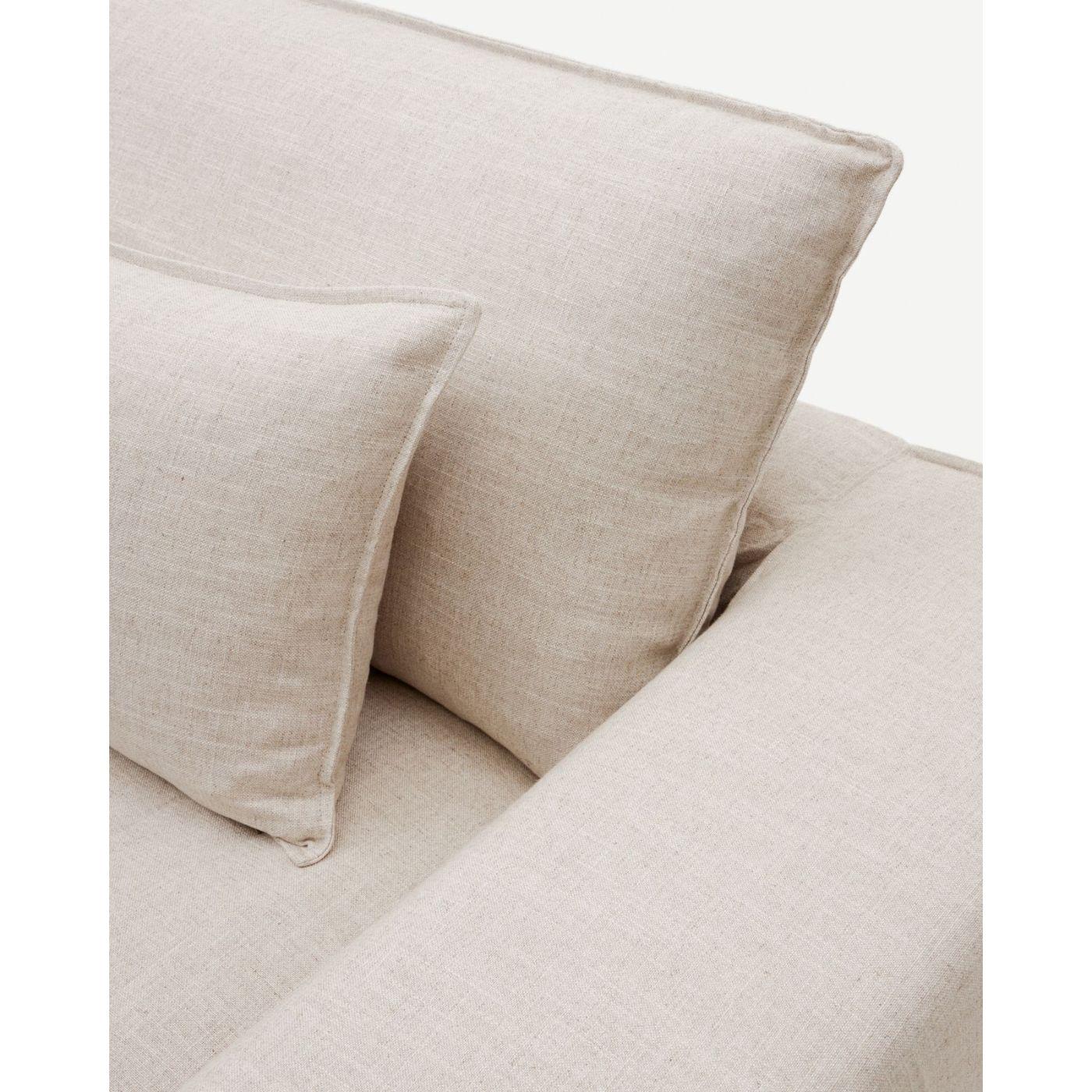 Bezug für Sofa Anarela 280 in beigem Leinen