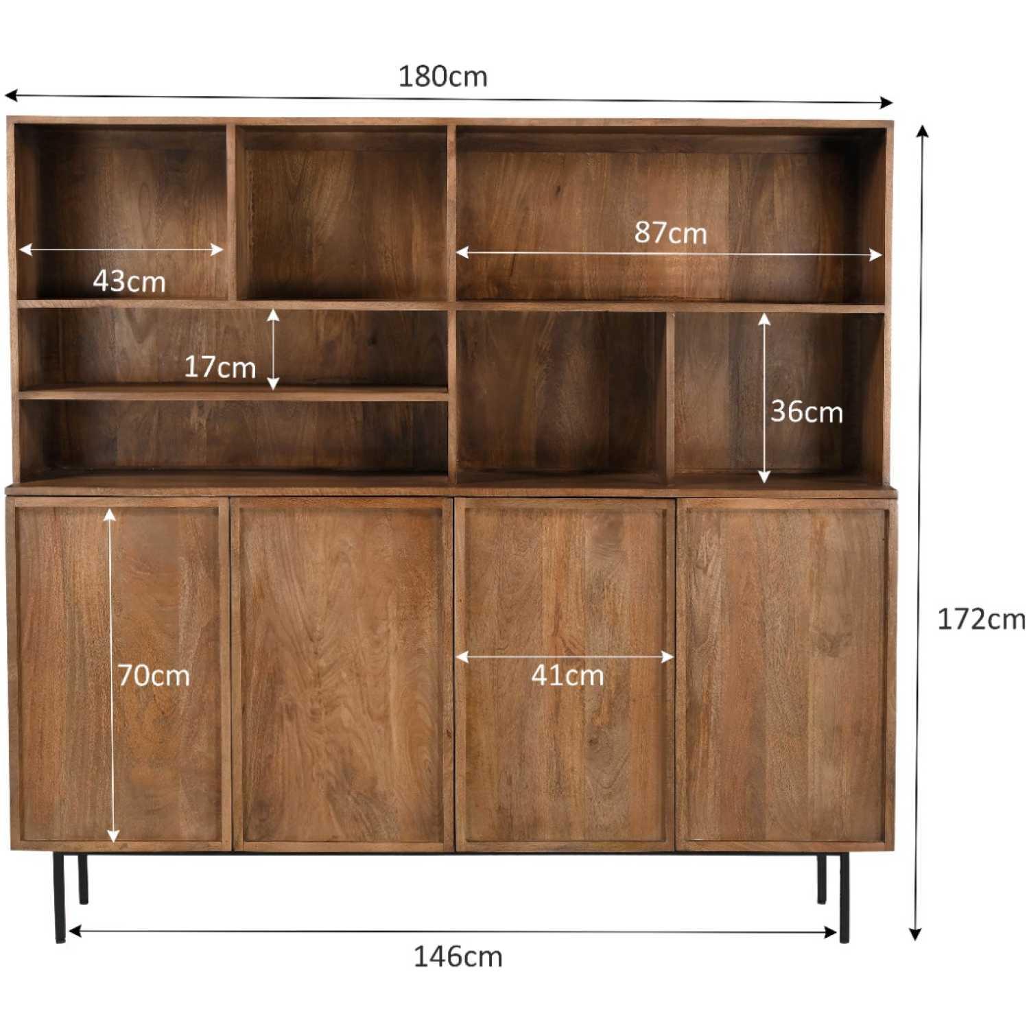 Buffetschrank Elan Mangoholz natur 180x172