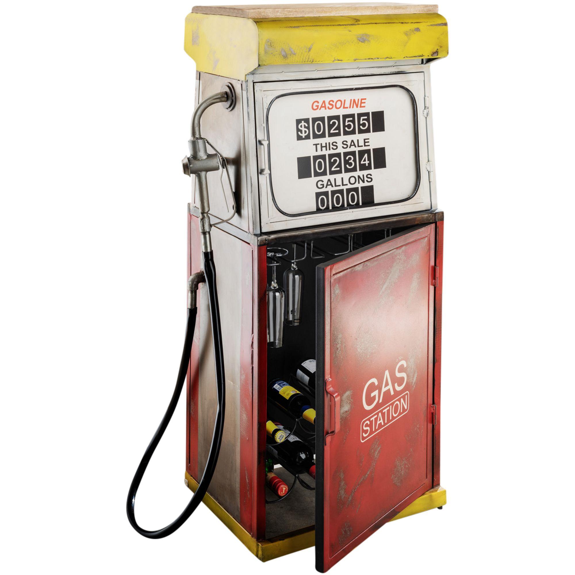 Barschrank Bartisch Zapfsäule Gas Station Unikat