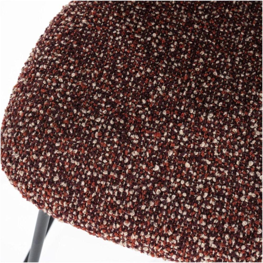 Barhocker Bella Bouclé Stoff rot Sitzhöhe 66