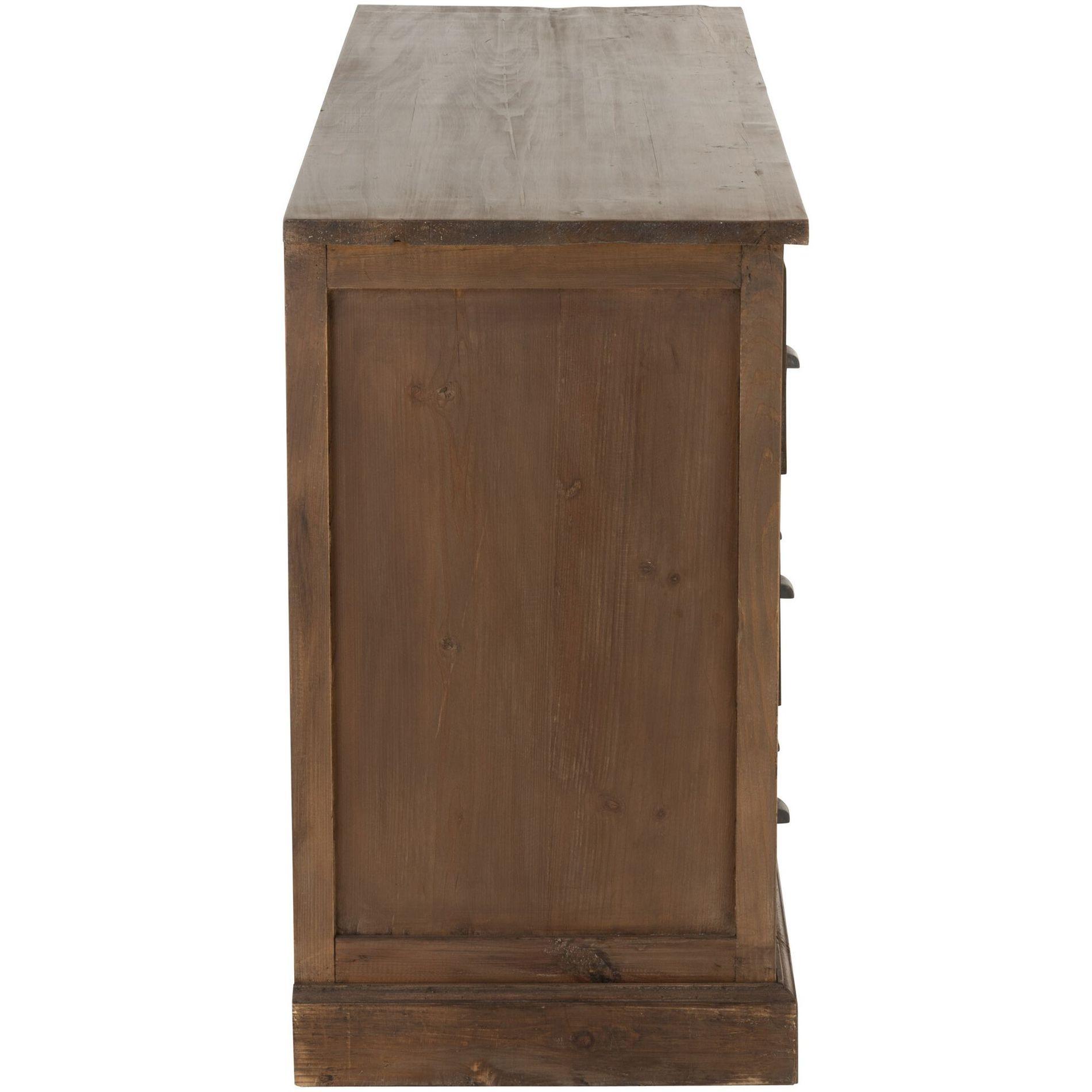 Apothekerkommode mit 18 Schubladen recyceltes Holz braun