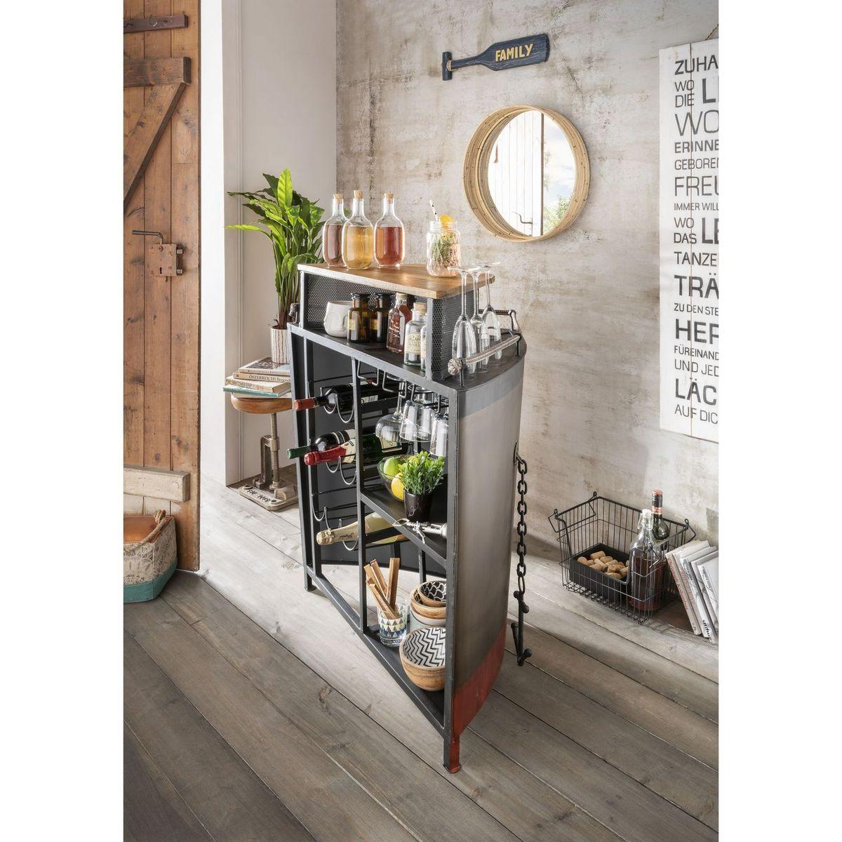 Bartheke Schiff Metall Vintage Unikat