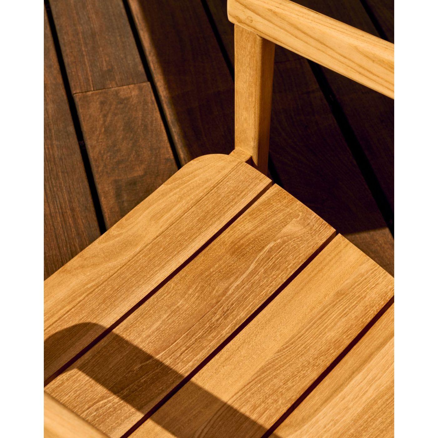 Garten Holzstuhl Icaro stapelbar massives Teakholz natur 100% FSC