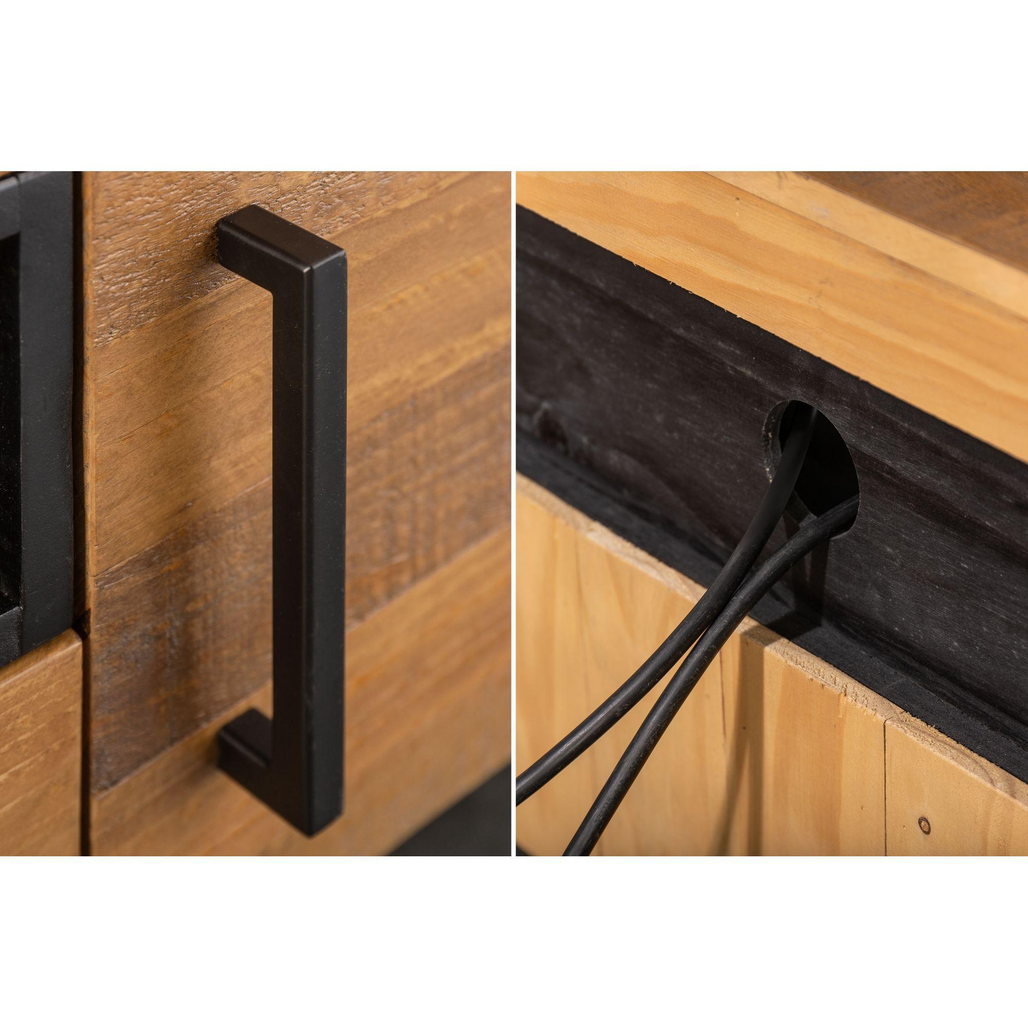 TV Board X-Vintage 200cm Pinienholz natur