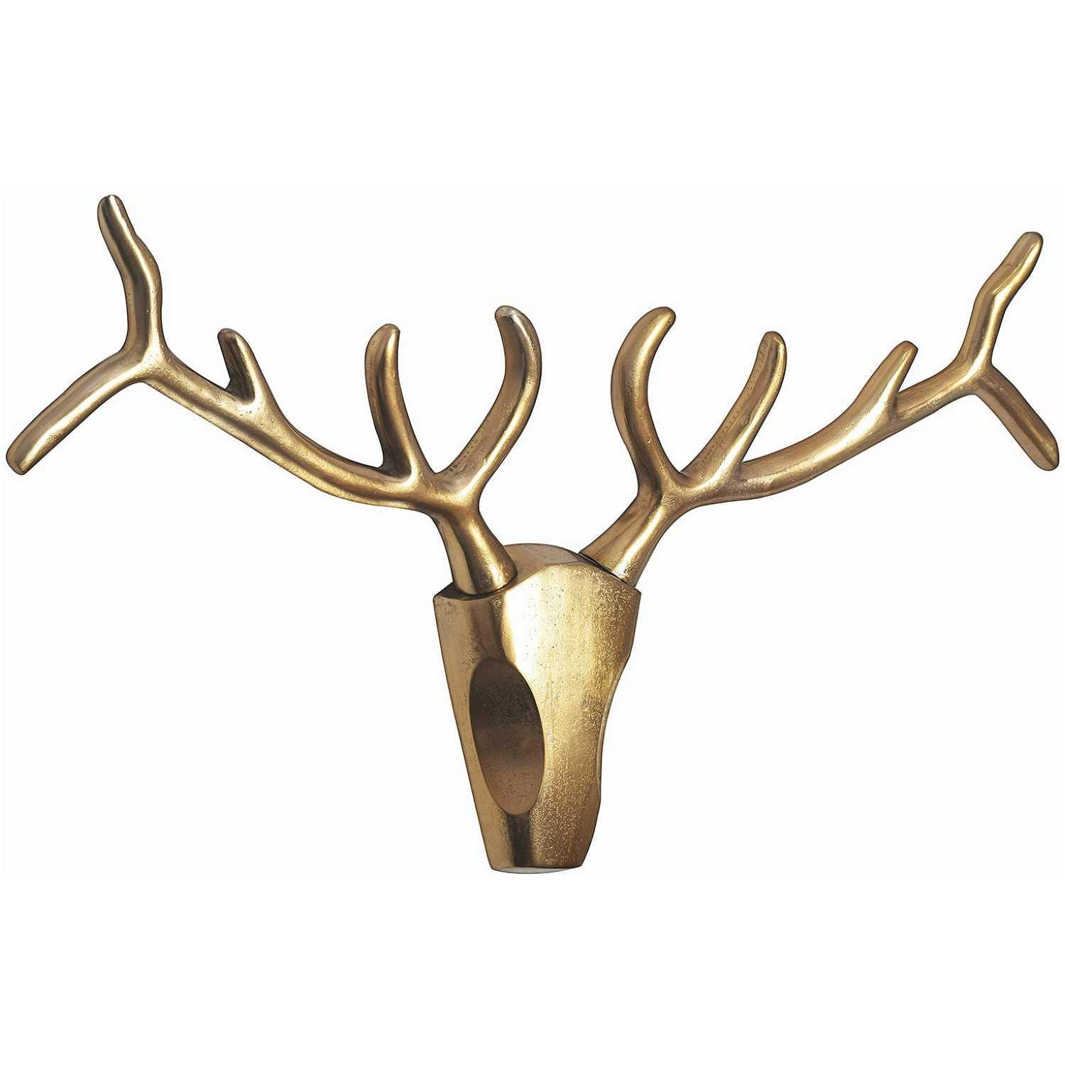 Wanddekoration Antler Aluminium gold 98cm