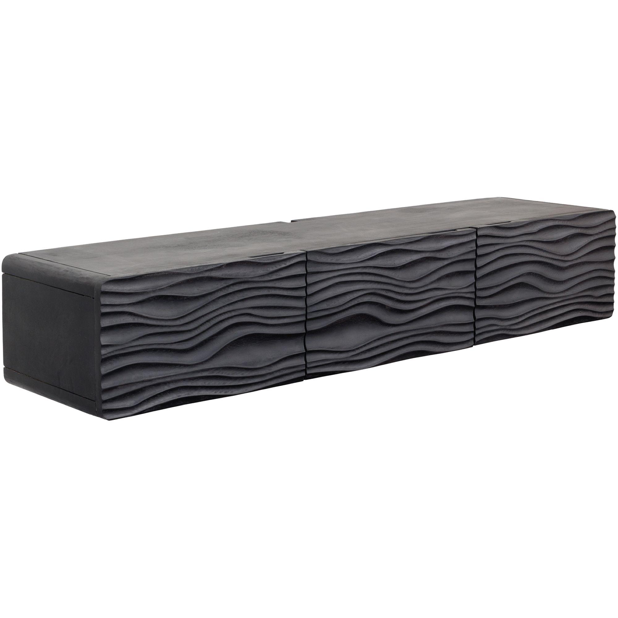 TV Wandmöbel hängend Wave Mangoholz schwarz 160
