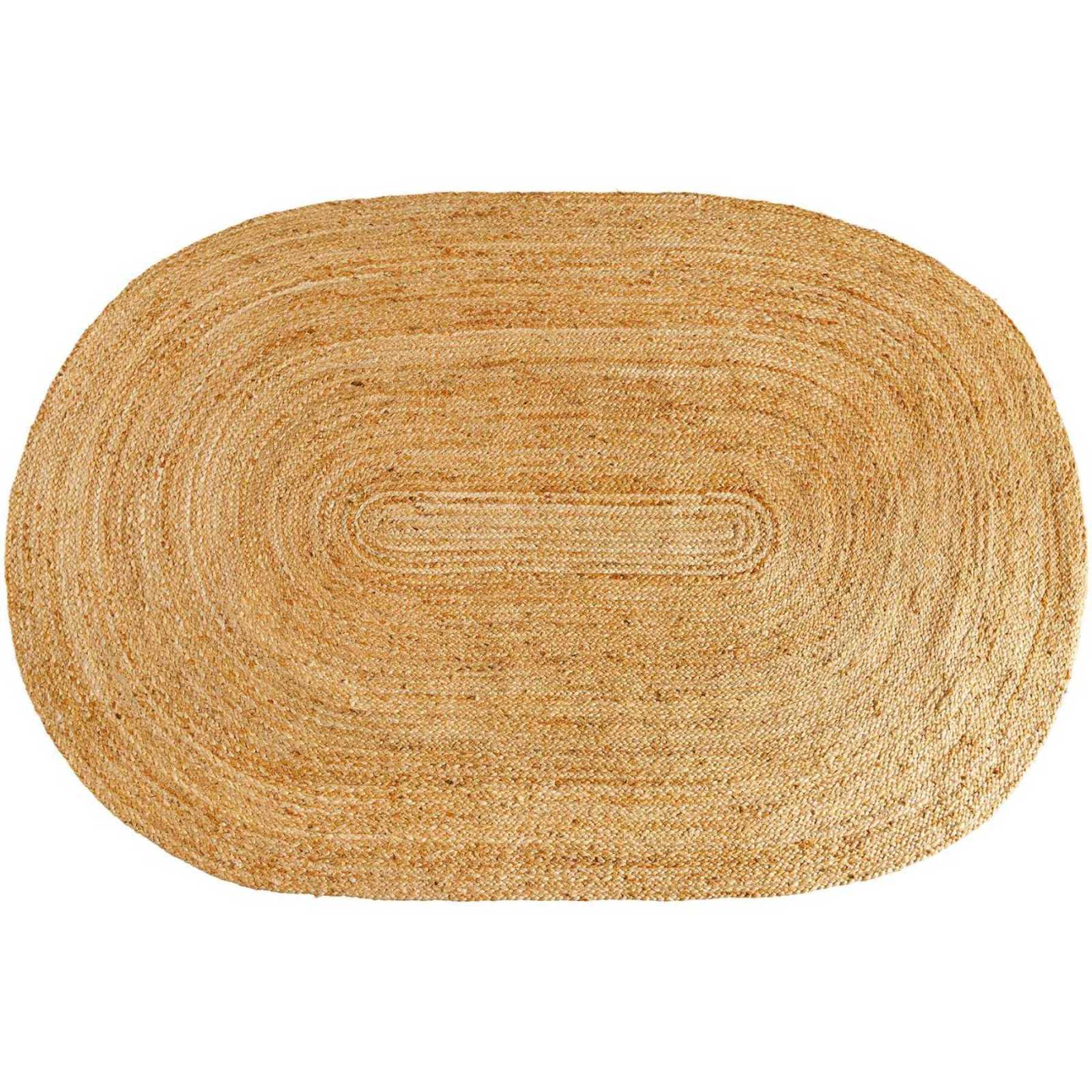 Teppich oval Jute natur 160x230