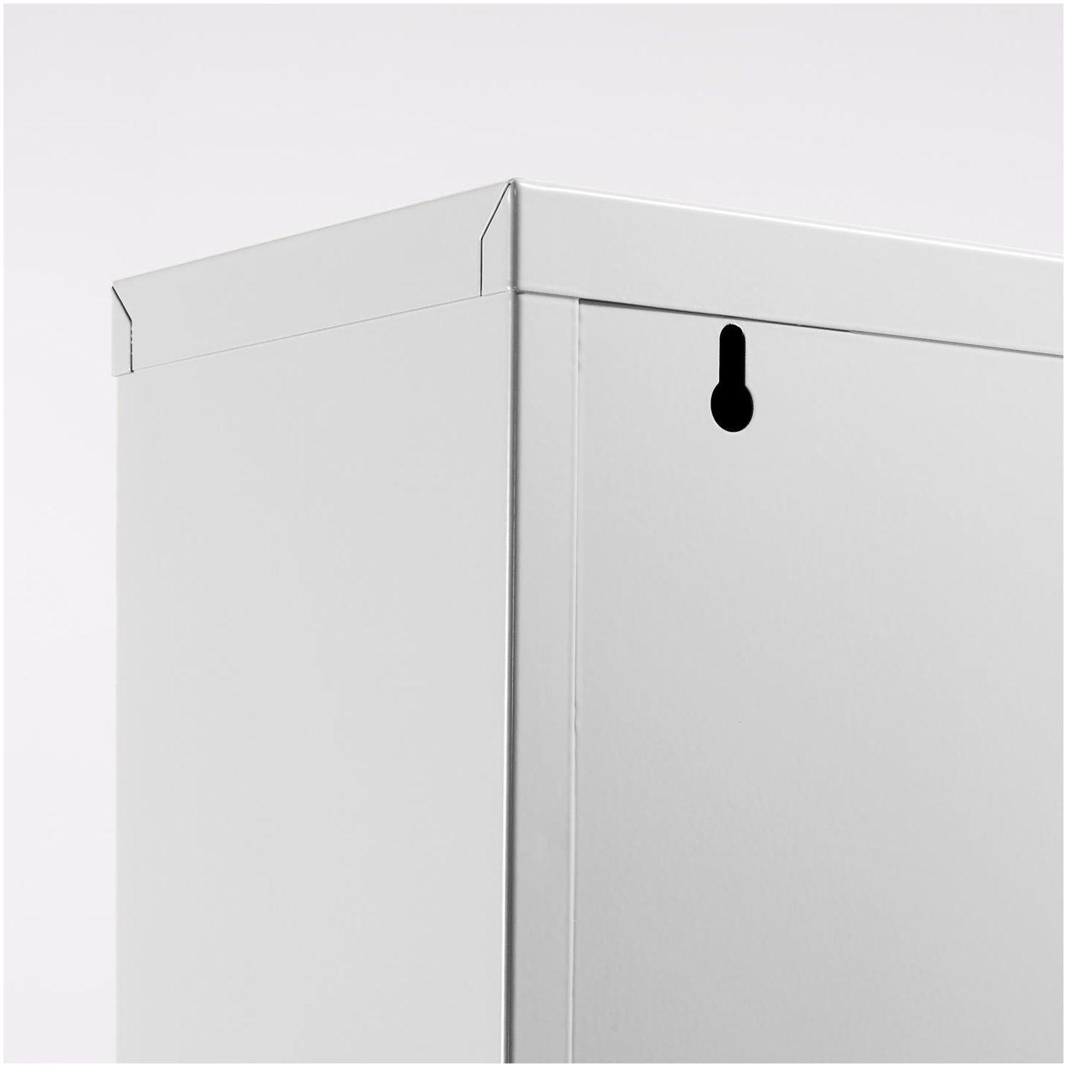 Schuhschrank mit 3 Klappen Metall weiss 50x103