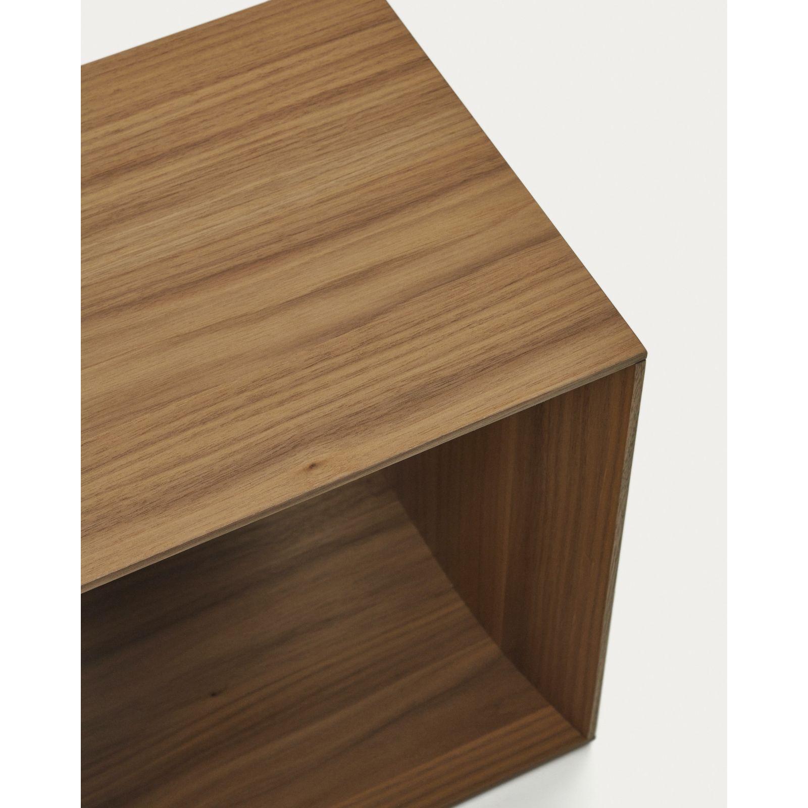 Litto mittelgrosses Regalmodul aus Nussholzfurnier 67 x 38 cm