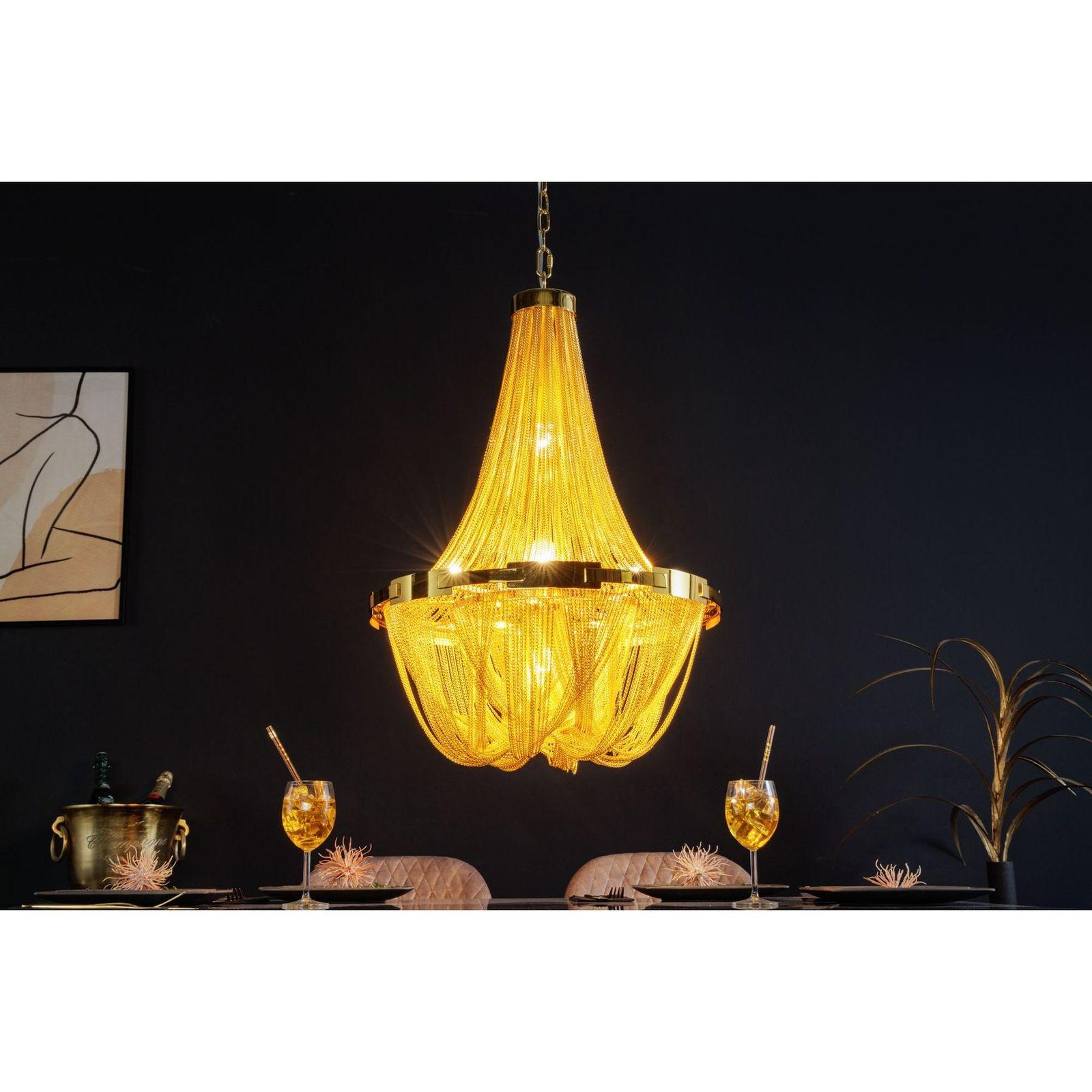 Kronleuchter Castle Crystal gold 50x50