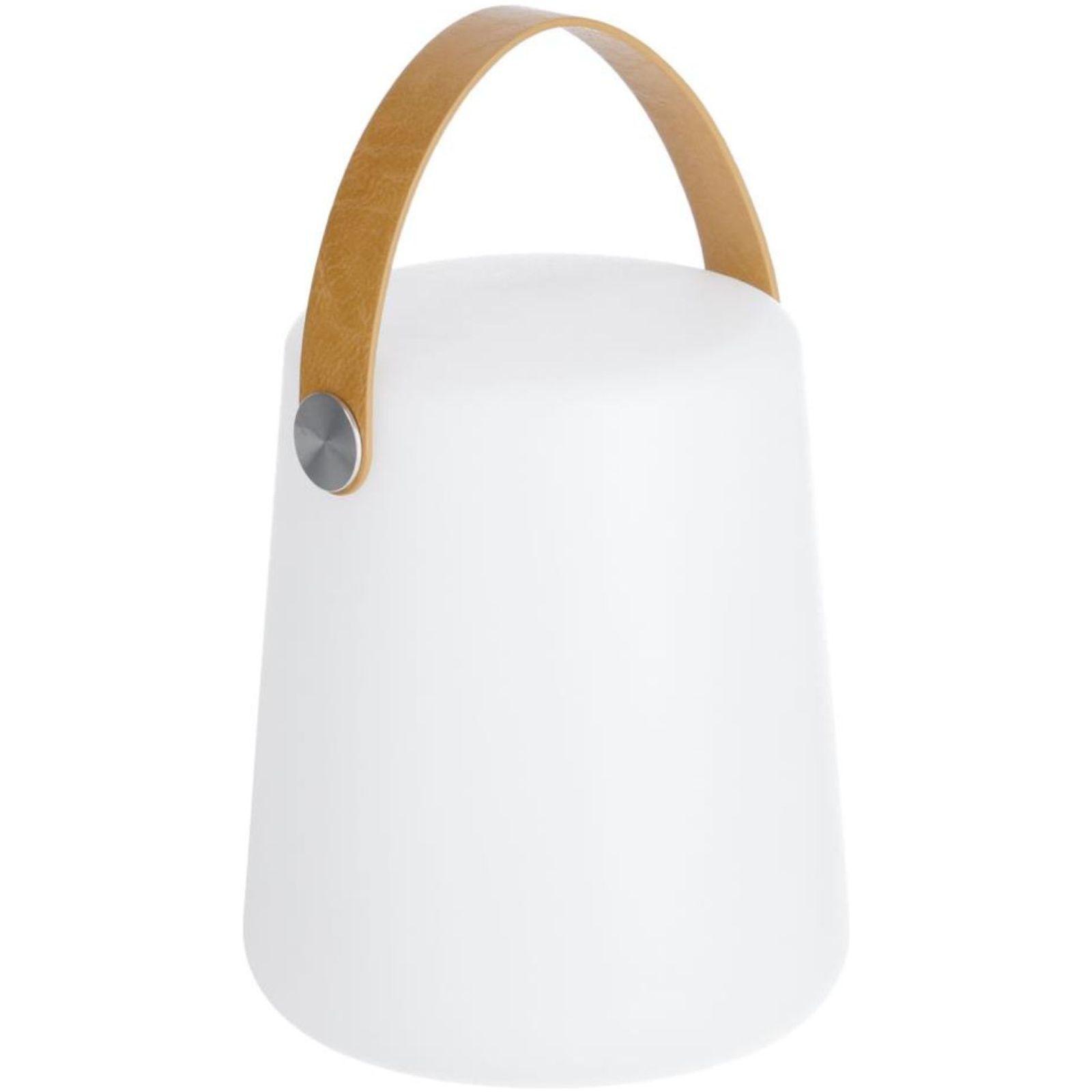 Dialma Tischlampe mit braunem Griff