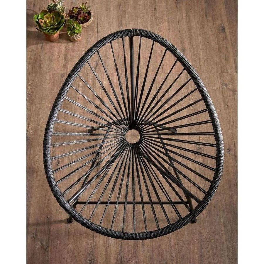 Gartensessel Acapulco Kordel Seil schwarz
