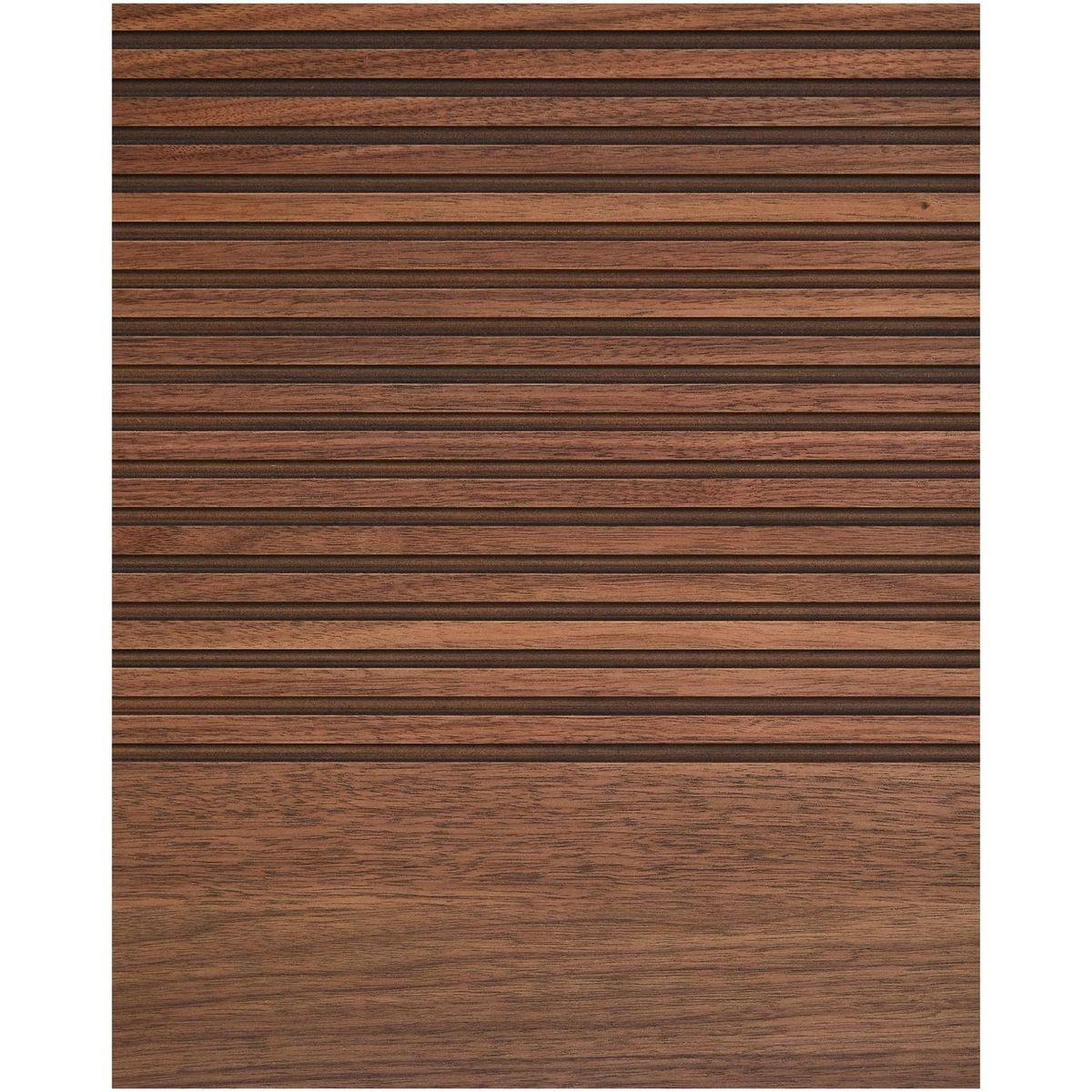 Bettkopfteil Norlen aus Nussbaumfurnier mit dunklem Finish für Betten 180 x 200 cm FSC 100