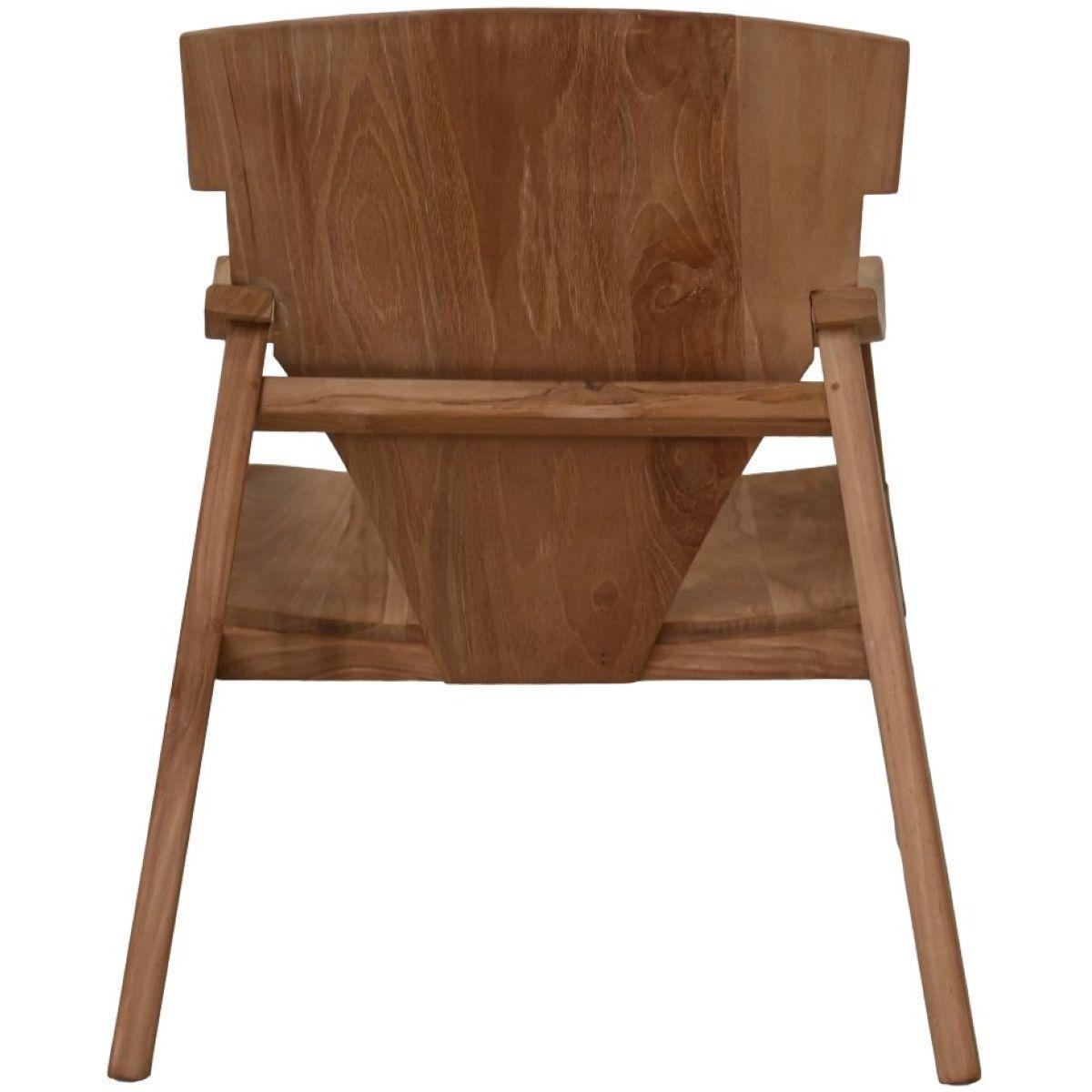 Holzsessel mit Armlehne aus Teakholz natur
