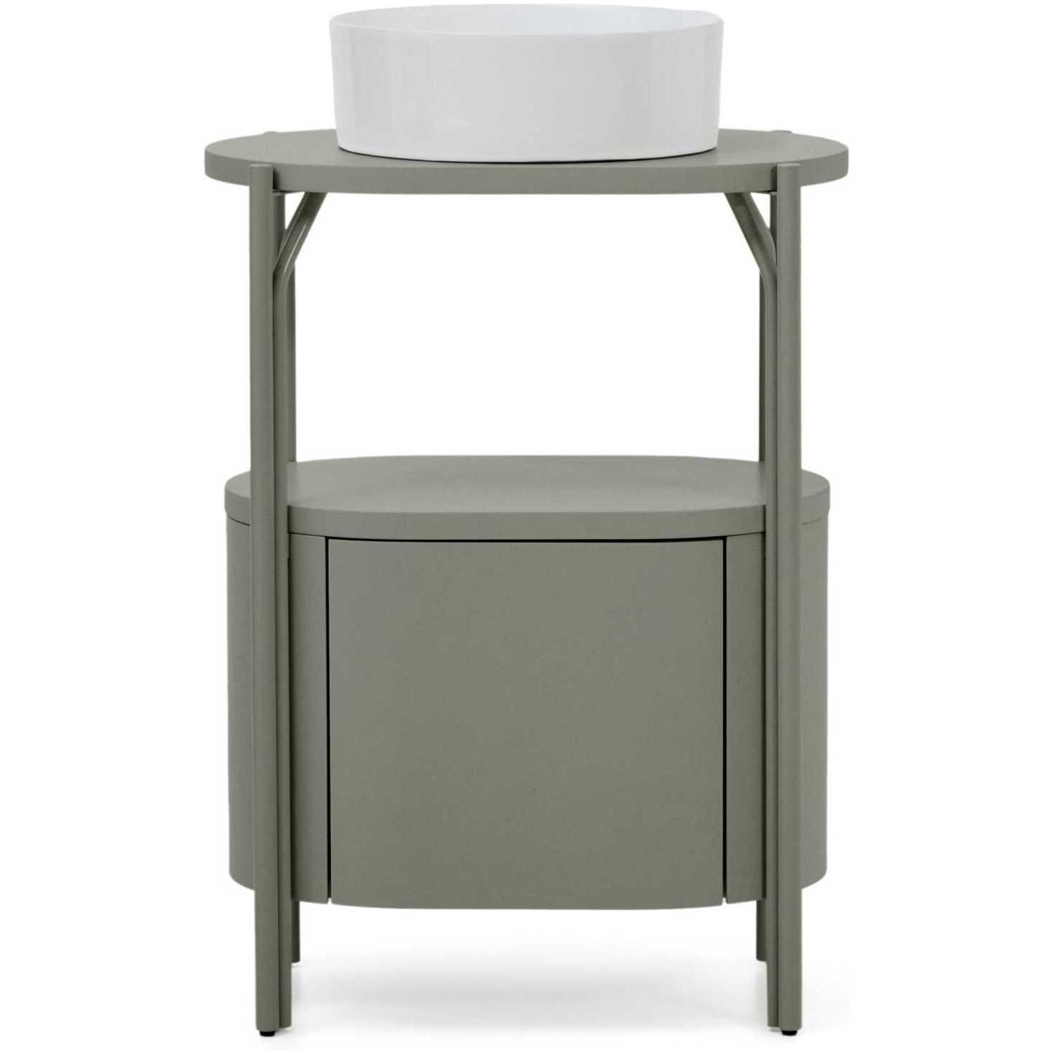 Badezimmermöbel Arely mit Stahlgestell und grün lackiertem MDF 60x40