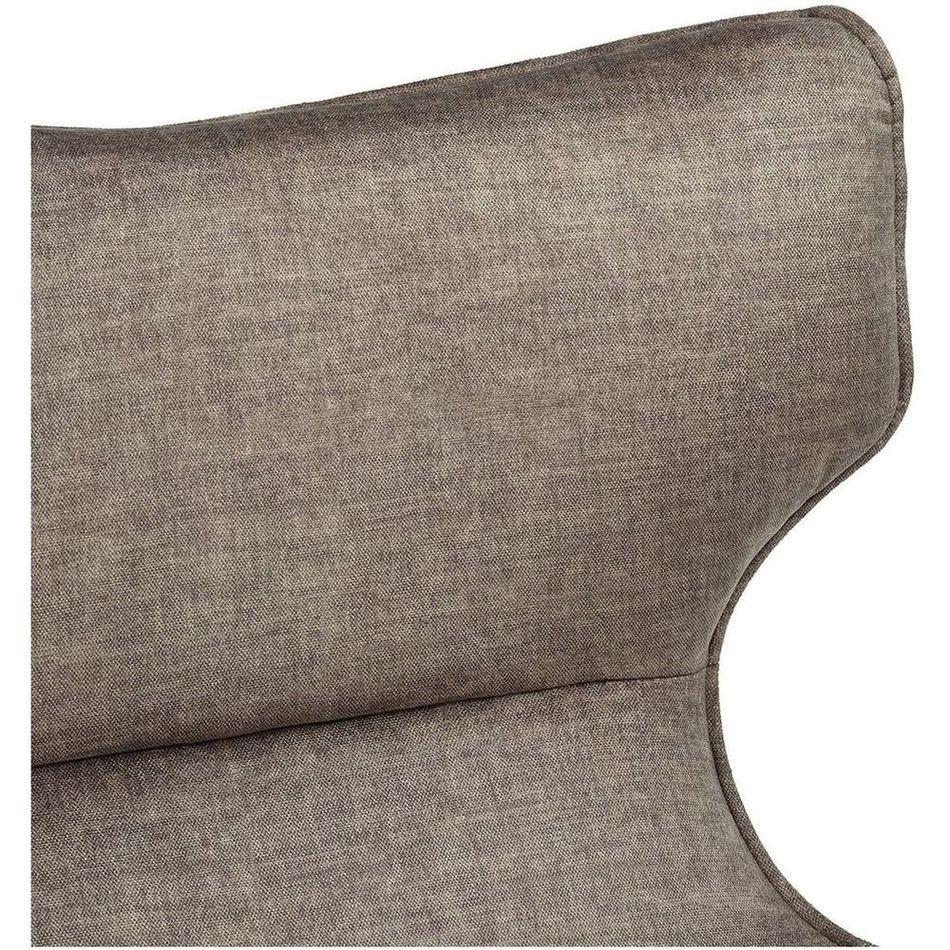 Relaxsessel drehbar Vana Samt Stoff taupe Metall schwarz
