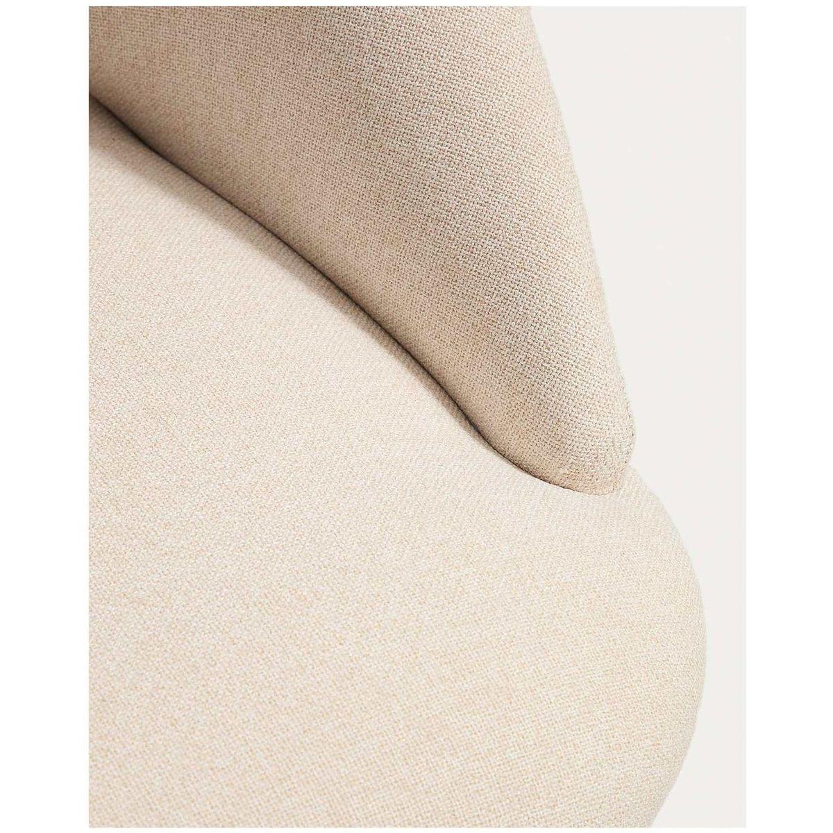 Barhocker Bonali mit beiger Chenille und beigen Metallbeinen FSC Mix Credit 65 cm